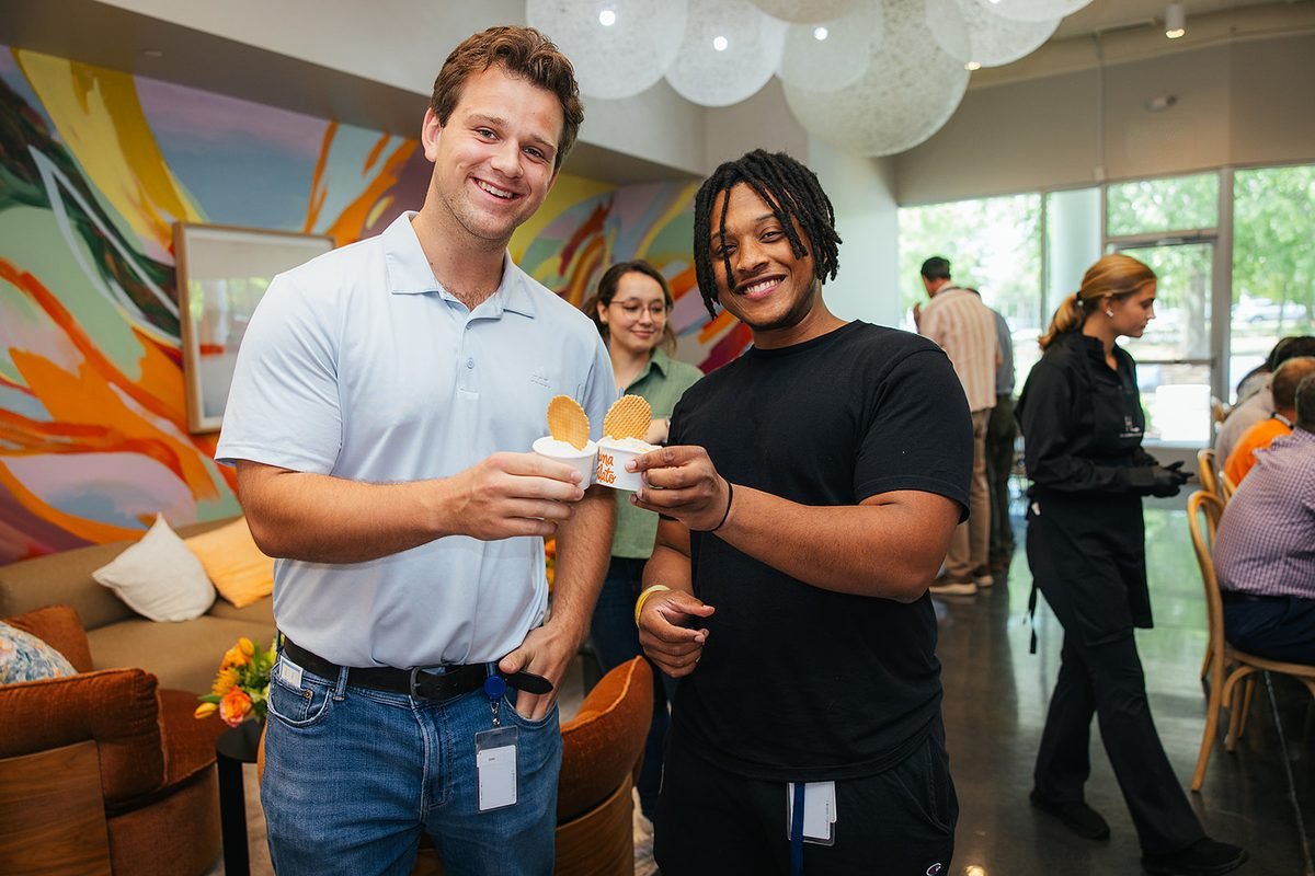 Company gathering documented by a Cary event photographer