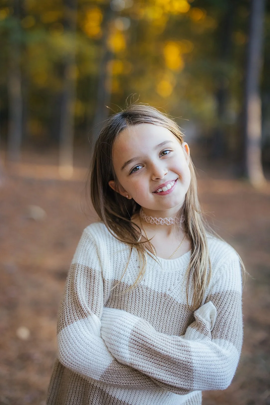 YoungGirlPortraitInWoodsChapelHillNC