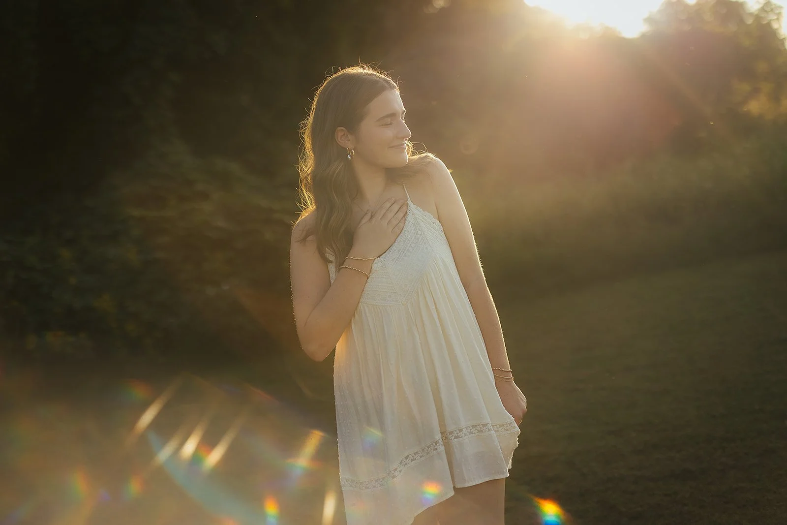 Senior Girl Smiling During Golden Hour Fifty Two Hundred Photo and Film