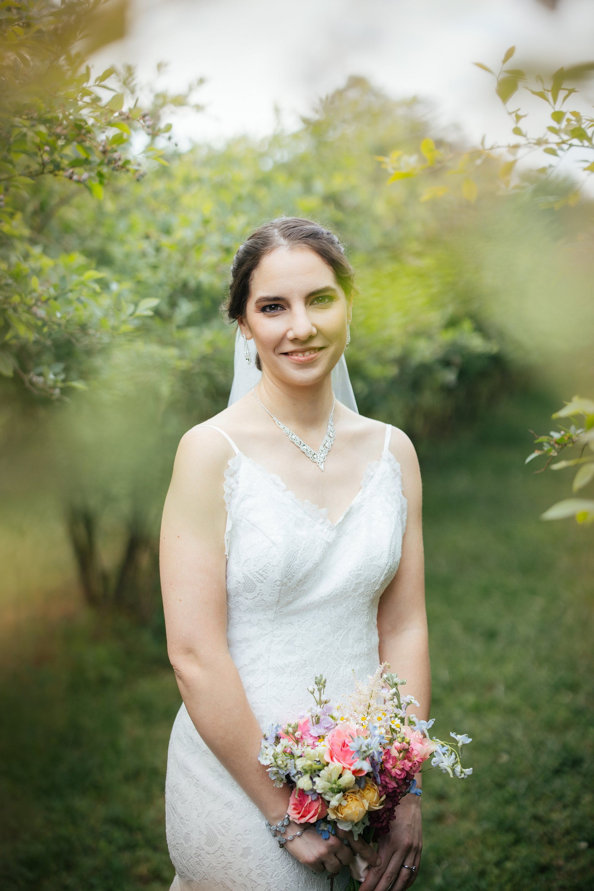 Bride portrait at Honeysuckle Tea House Chapel Hill — Durham wedding photographer
