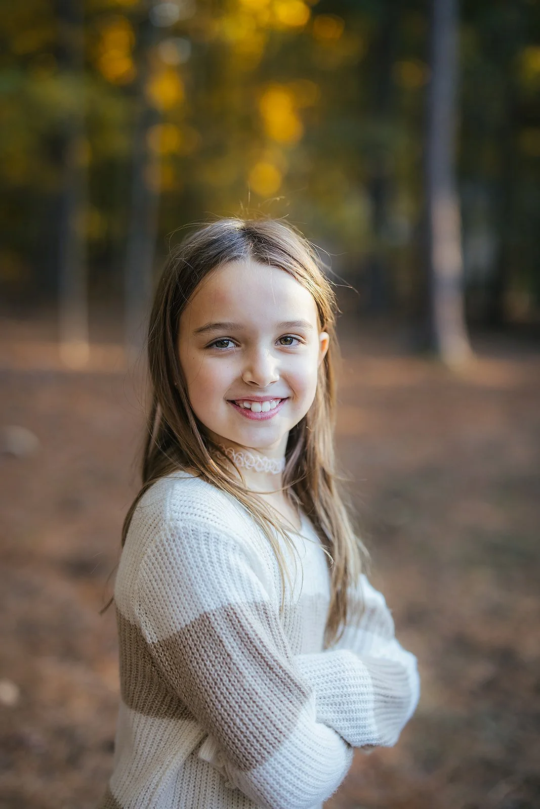 YoungGirlPortraitInWoodsChapelHillNC