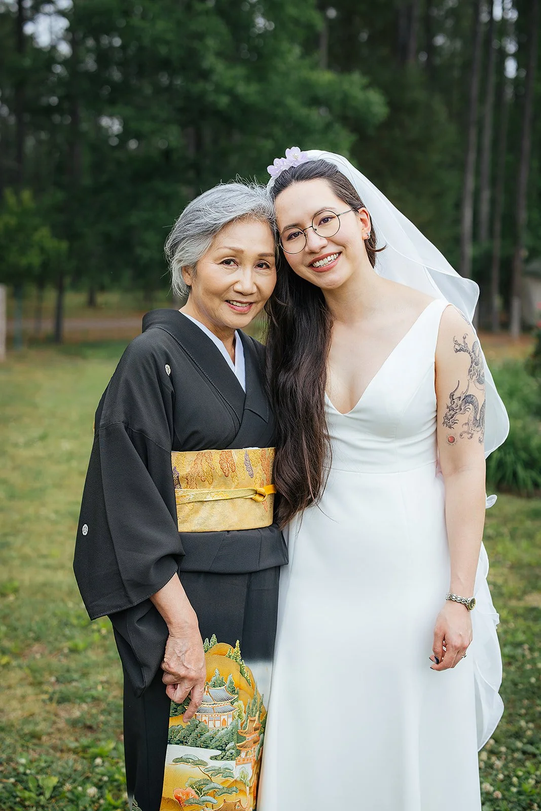 Mom and Bride Honeysuckle Tea House wedding Chapel Hill NC