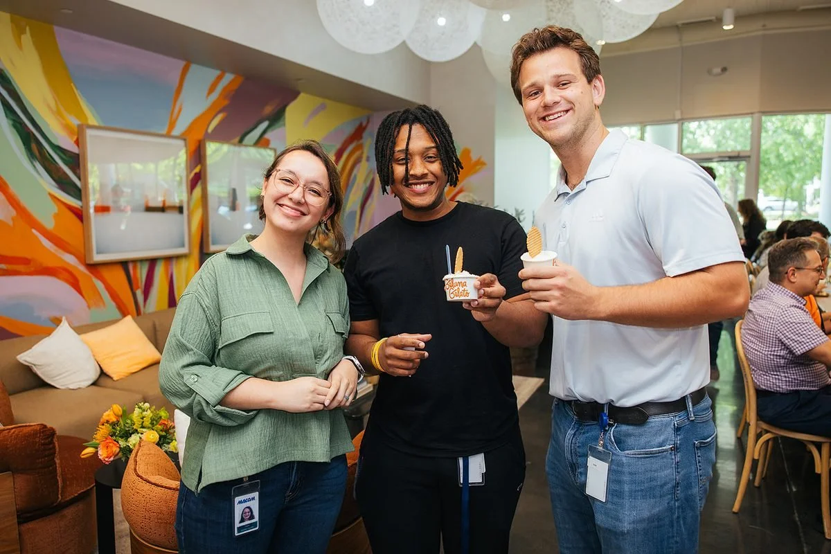 Guests celebrating at a summer corporate event near Raleigh NC
