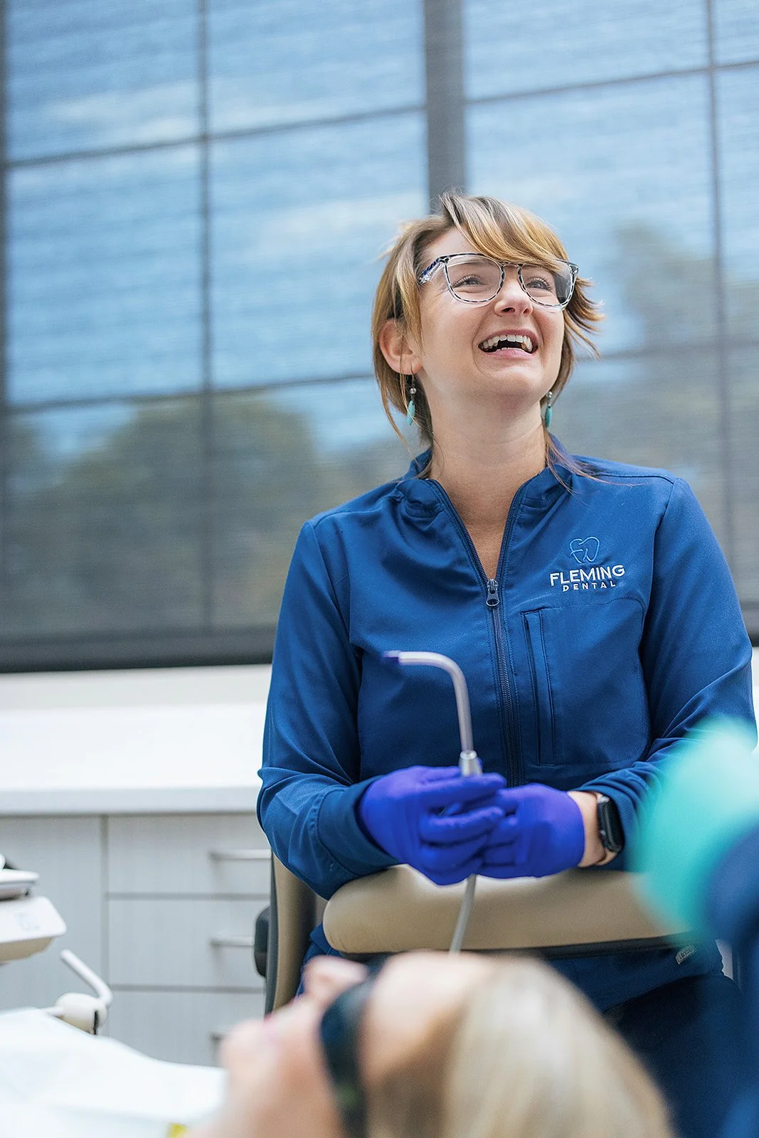 Dentist Holding Dental Tools Branding Photography Durham NC