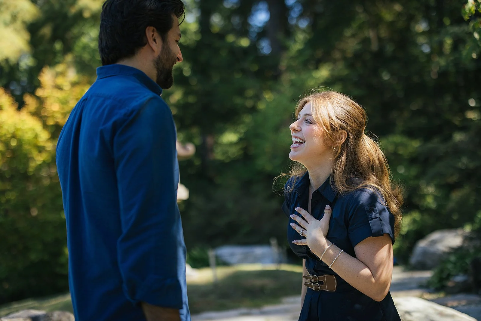 Woman smiling after getting engaged Fifty Two Hundred Photo and FIlm