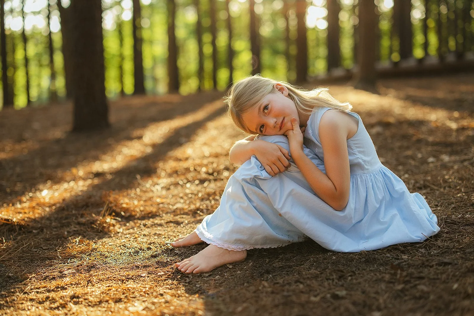 Childhood portrait at Eno River Farms — quiet, documentary, real