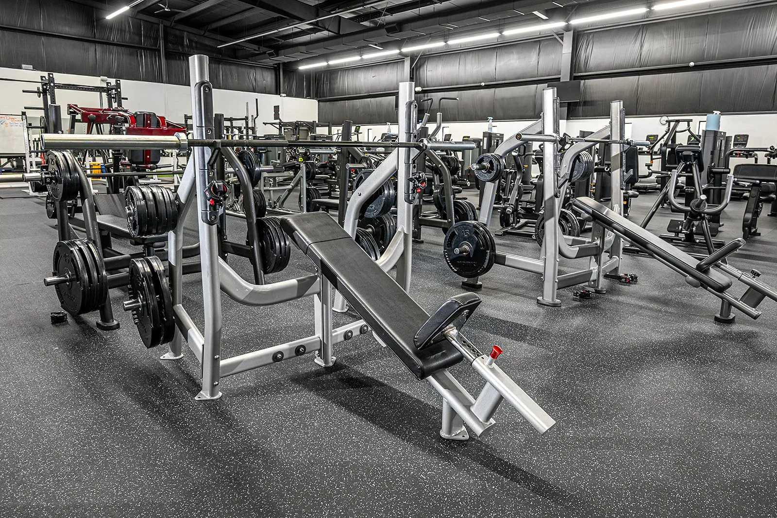 Local business photography session at Durham, NC gym showcases stocked facility