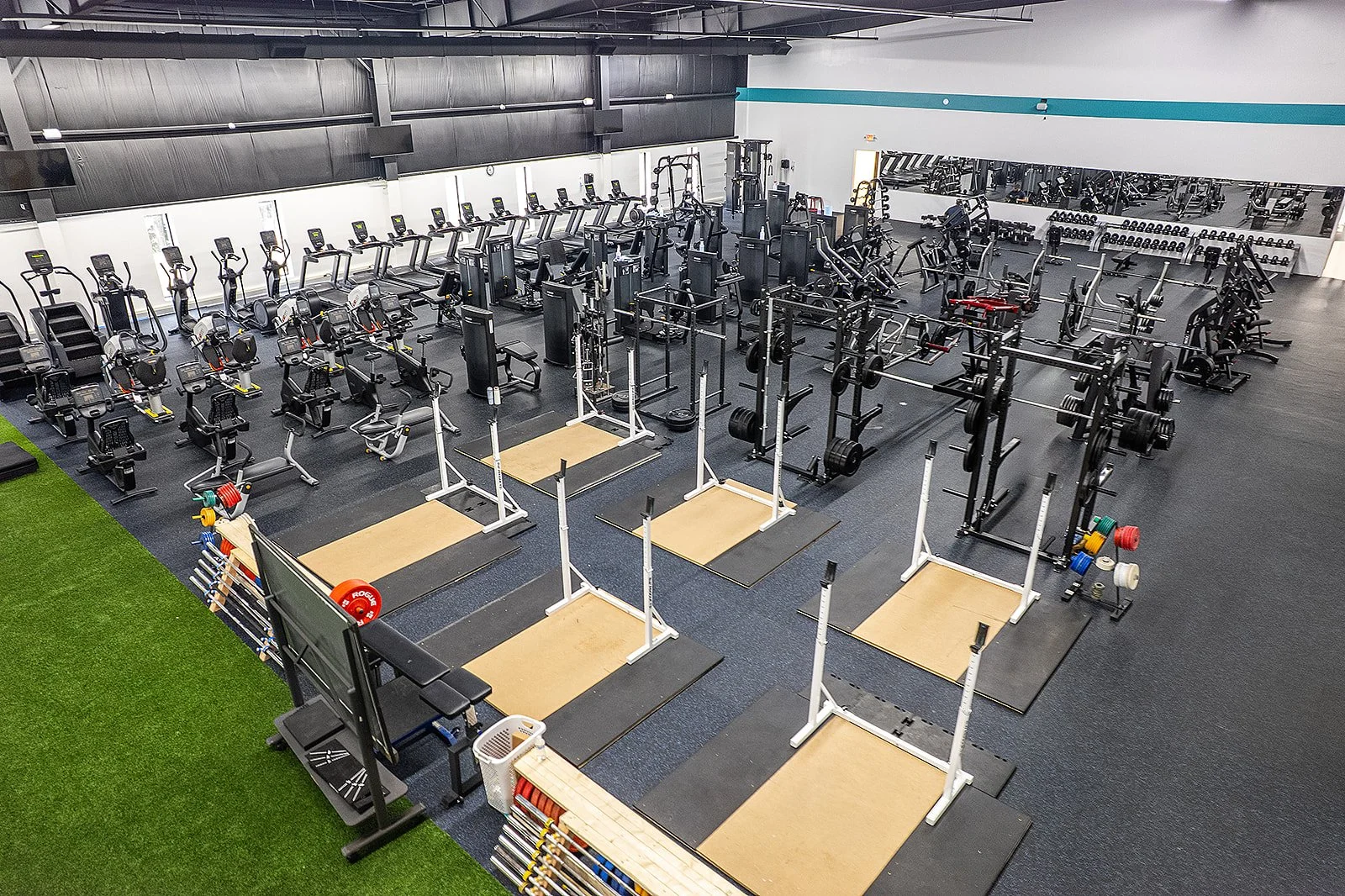 Local business photography session at Durham, NC gym showcases aerial photography