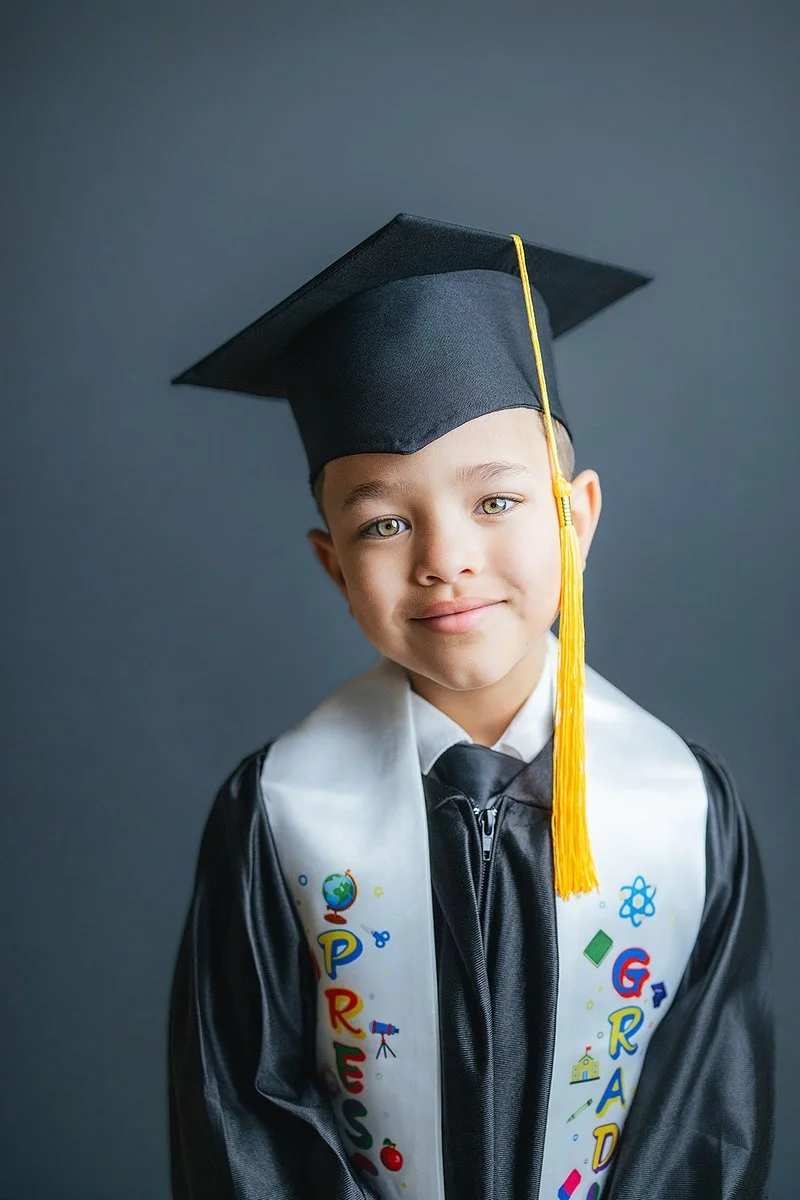 Young Boy in Graduation Attire