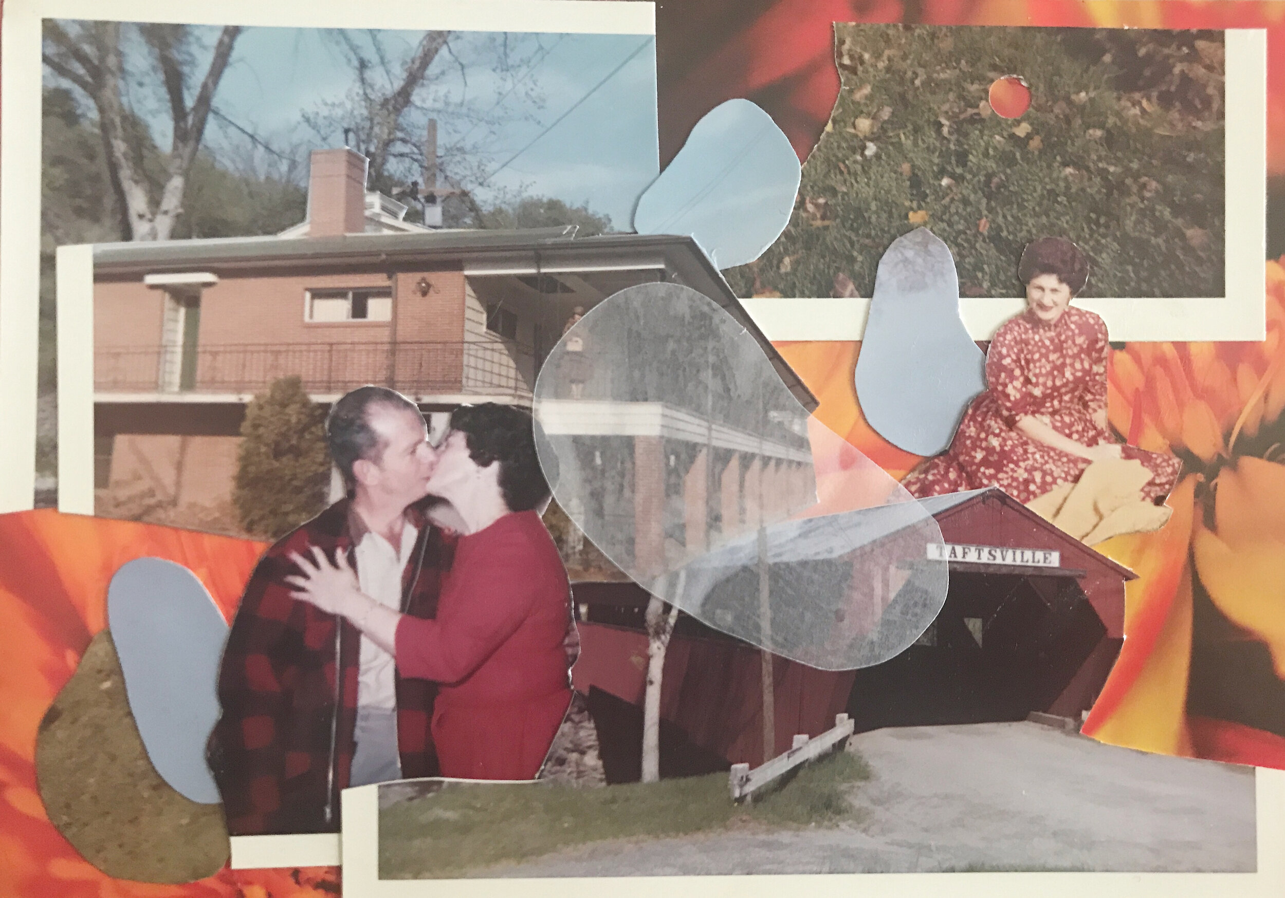 Taftsville, 5” x 7”, Card stock, photographs from estate in Owego, NY, Vellum, and found images
