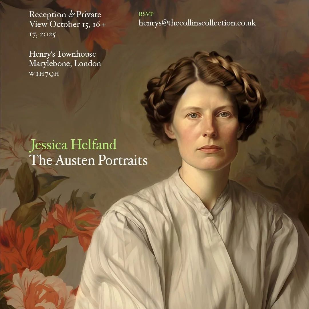 Jessica Helfand: The Austen Portraits opens TODAY in London for 3 days ONLY! Six portraits of some of Austen&rsquo;s better (and lesser-known) characters will be on view at Henry&rsquo;s Townhouse, once the London home of Henry Austen, beloved brothe