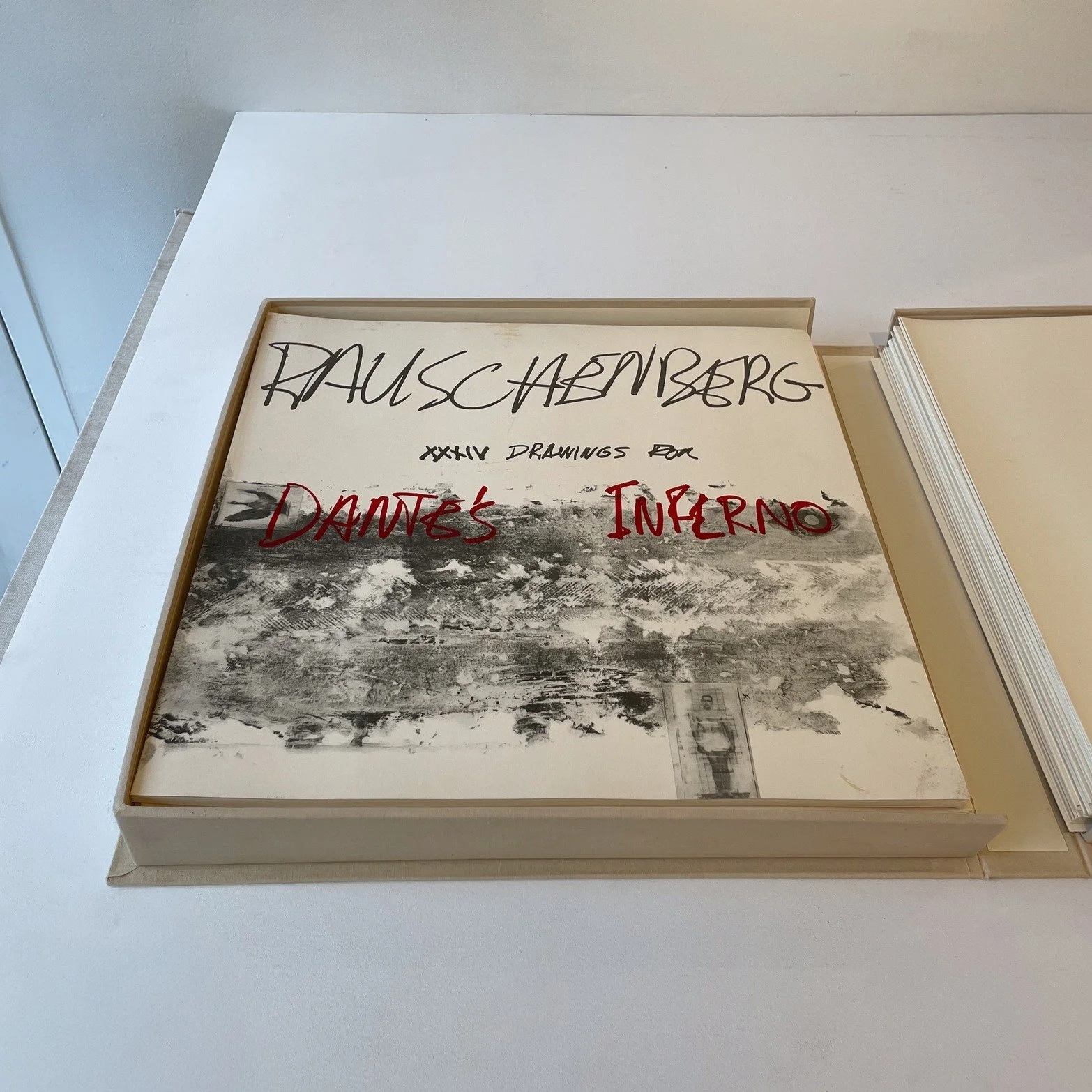 Included in our Robert Rauschenberg &lsquo;Room Service&rsquo; exhibition are facsimile prints of &lsquo;XXXIV Drawing for Dante&rsquo;s Inferno&rsquo; available for $200 each.  Beautifully printed and mounted to a backing, many images are still avai