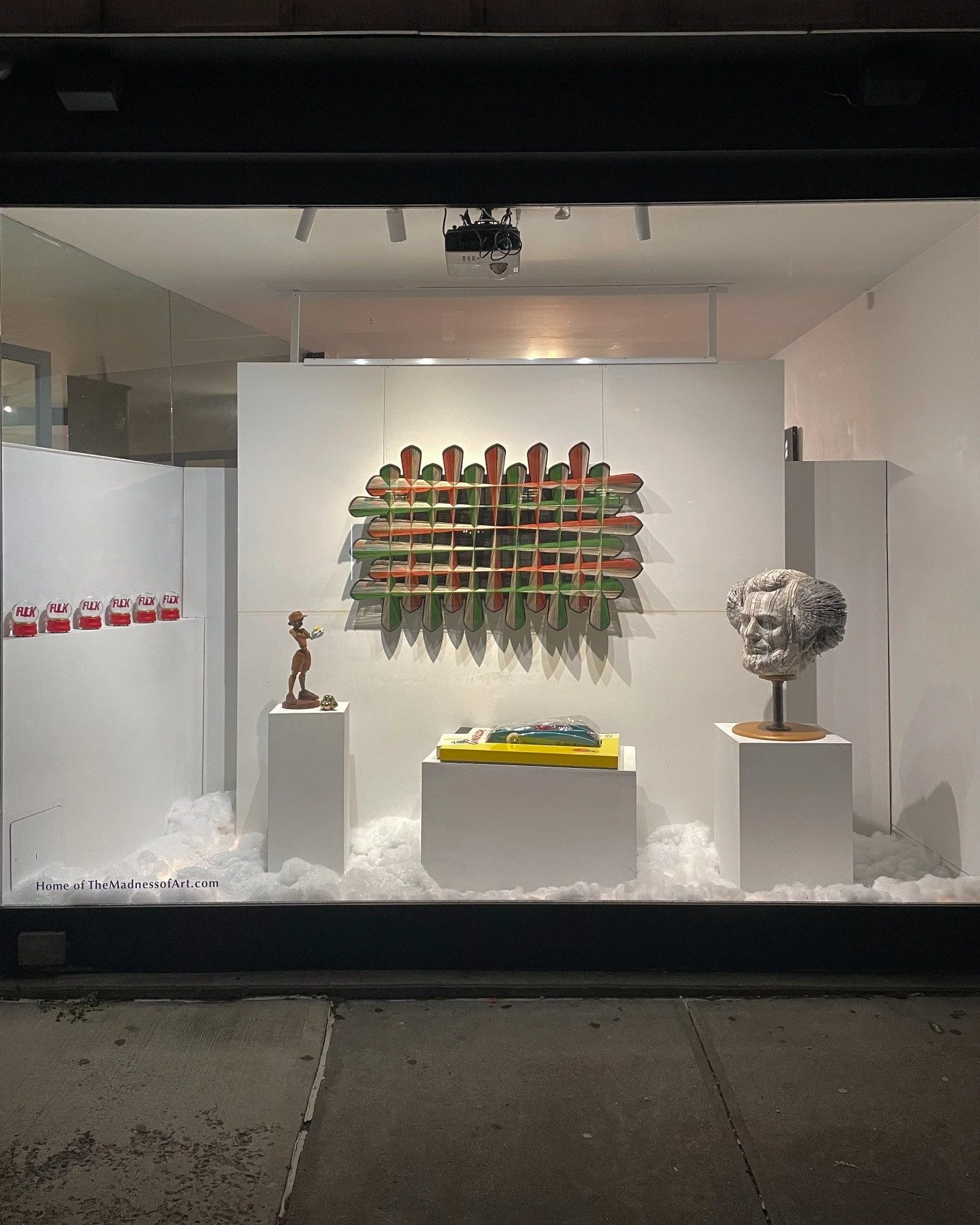 Stop in to see our festive window display 🎁 We&rsquo;ve got lots of goodies on the holiday sale list that are waiting to be snatched up!

Ligorano/Reese
F**K Snow Globe, 2008
Glass, cast resin, wood, and water

Brett Crawford
HOP3FUL, 2022
American 