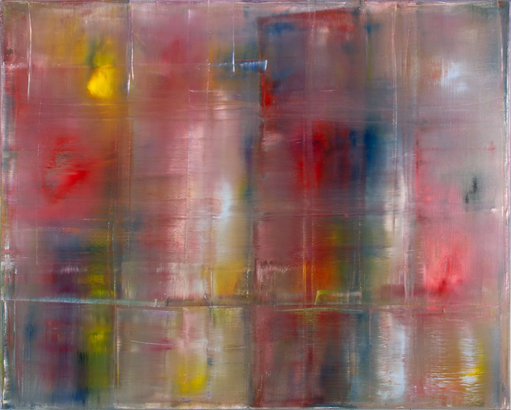 In Jim Watt&rsquo;s paintings, layers of color shift the viewer&rsquo;s focus as structure is lost and rediscovered. His sensitivity to color and surface creates an illusion of depth that feels almost immersive.

To a Groove 3, 2025
Oil on canvas
48 