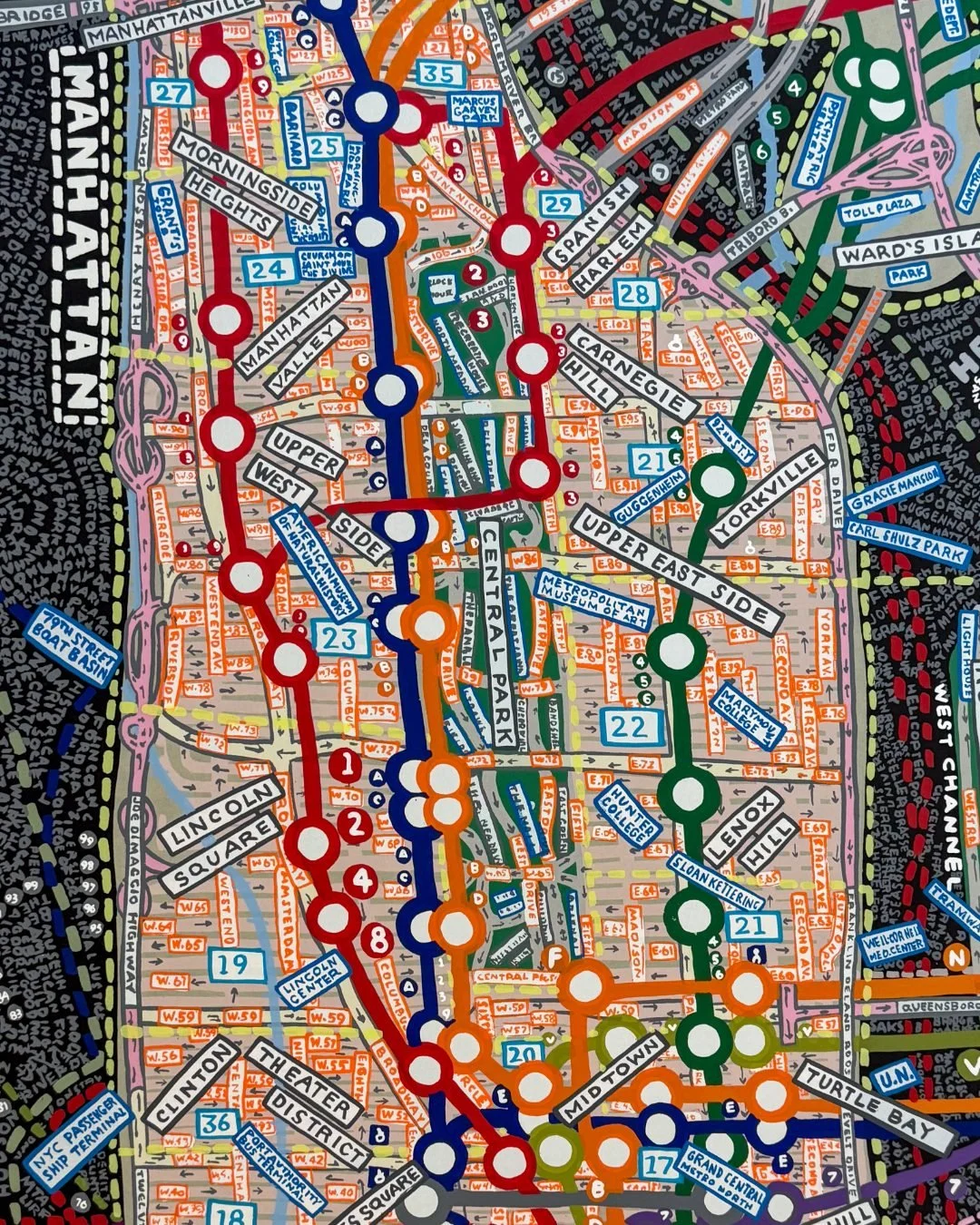 Details of our beloved NYC Transit ❤️ Silkscreen by Paula Scher! Stop by to take a look at this and other available prints~

NYC Transit, 2008
Screenprint
60 x 33 1/2 inches
Our beloved NYC Transit ❤️ Silkscreen by Paula Scher! Stop by to take a look