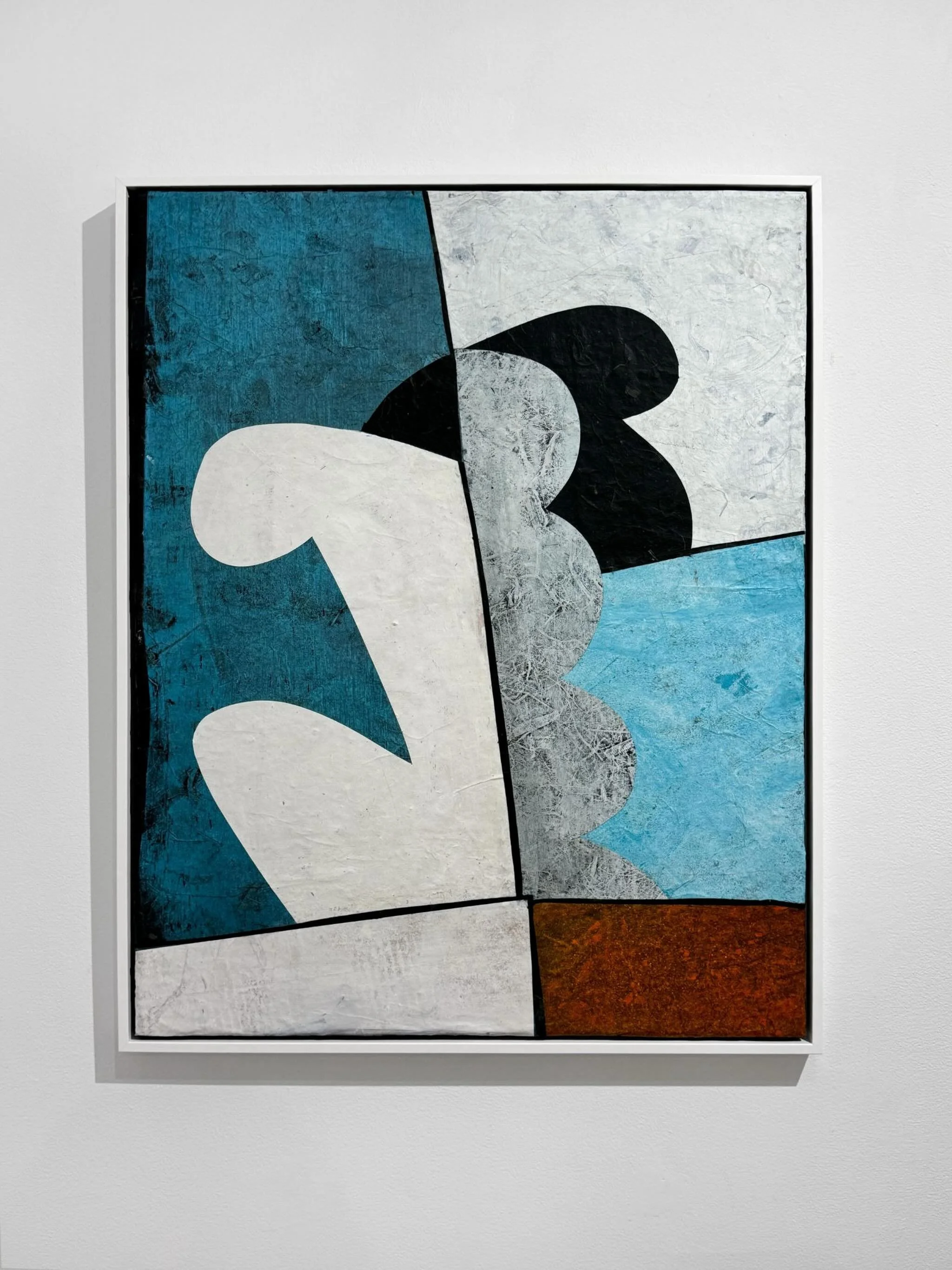 A mosaic of cool tones~
Charlie dropped off some new, smaller works that are now on view!

Charlie Hewitt
Talisman, 2026
Mixed media on canvas
30 x 24 inches

#jimkempnerfineart #charliehewitt #painting #mixedmedia #fineart