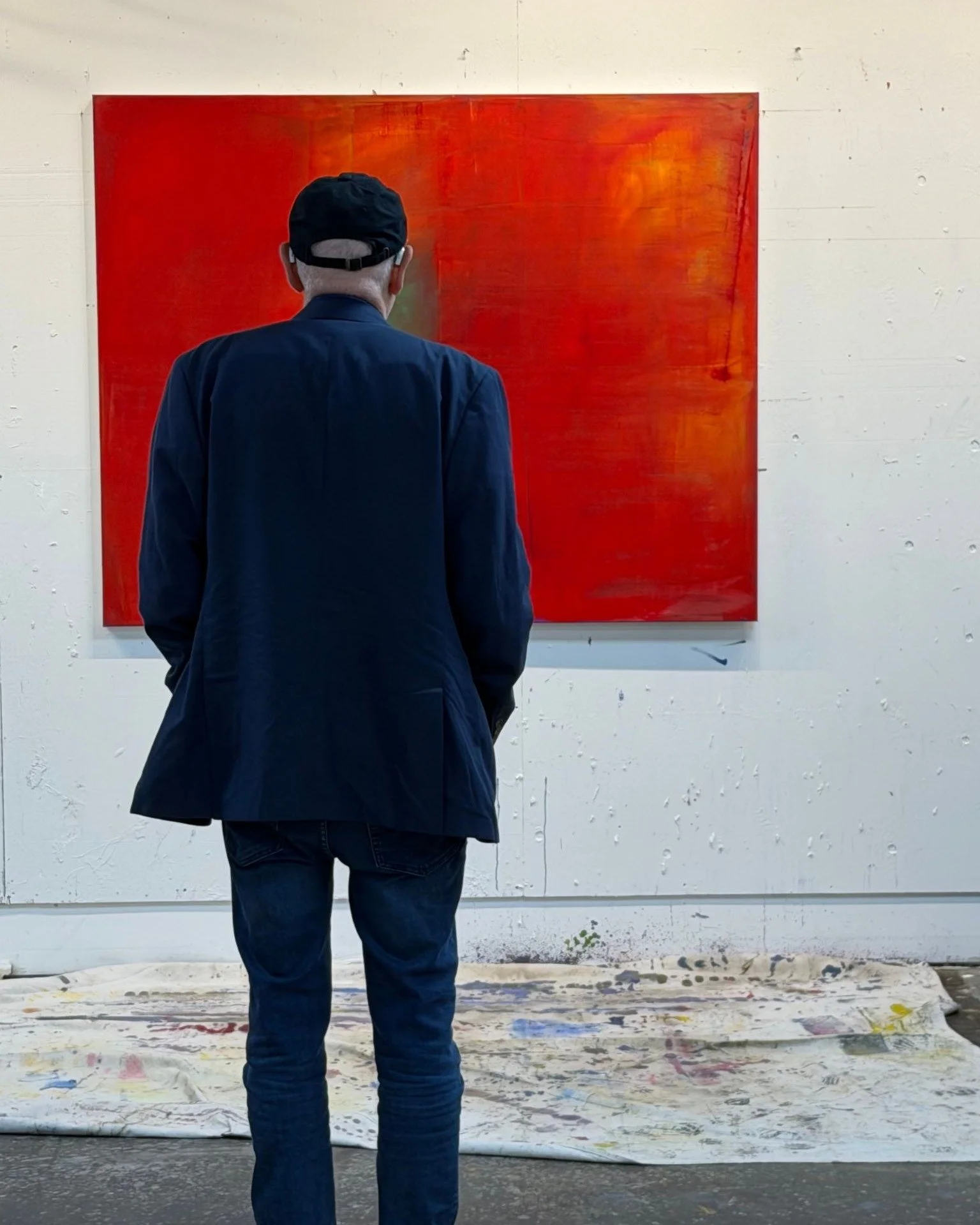 Jim gets a sneak preview of Jim Watt&rsquo;s newest work at his studio! (reveal coming soon) 🫣

#jimkempnerfineart #nycgallery #jimwatt #painting #NewWork