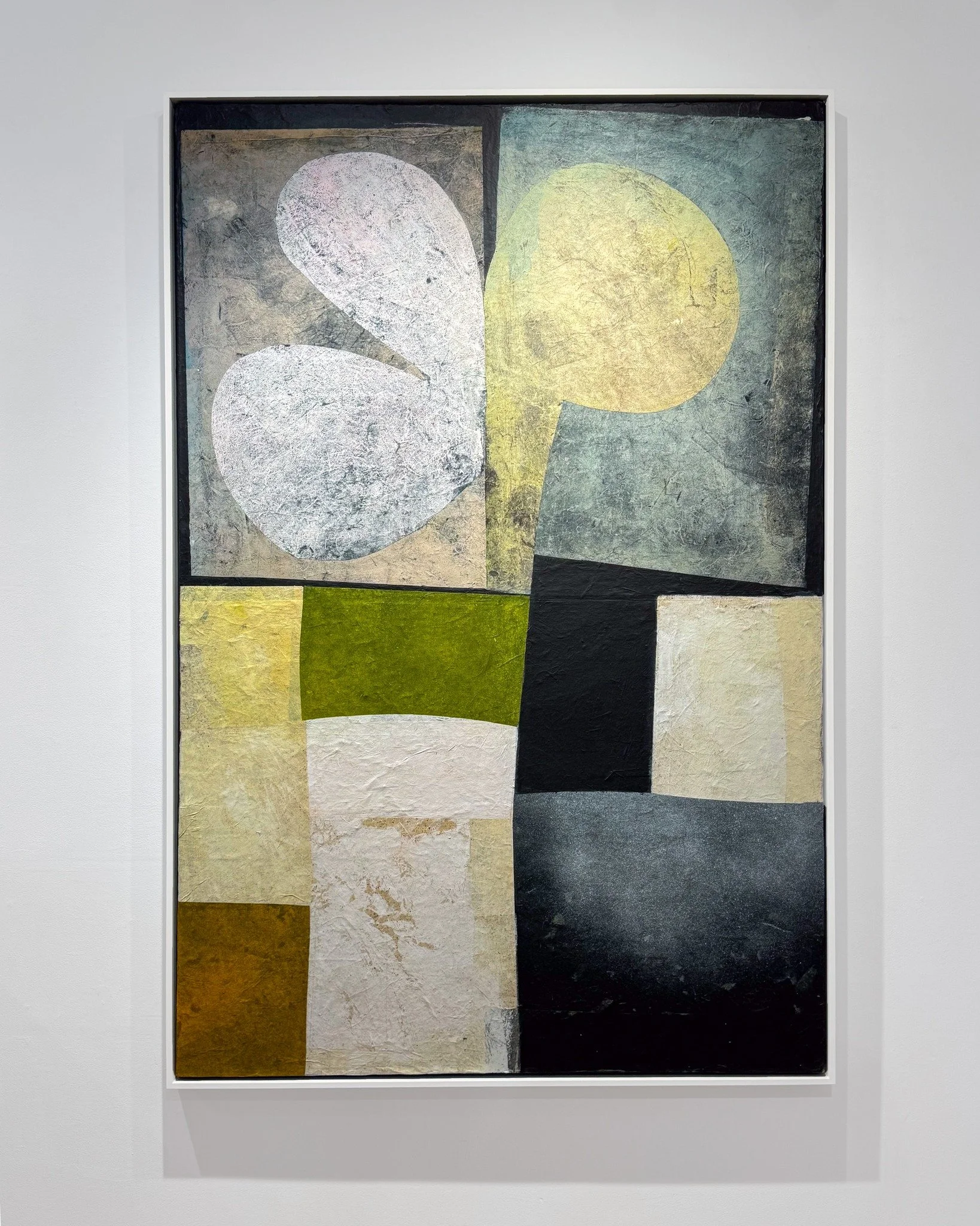 Drawing inspiration from the textures and colors of Maine&rsquo;s natural and industrial landscapes, Charlie pays homage to a state familiar with hardship and triumph.

Ashen Clover, 2026
Mixed media on canvas
72 x 48 inches

#jimkempnerfineart #nycg