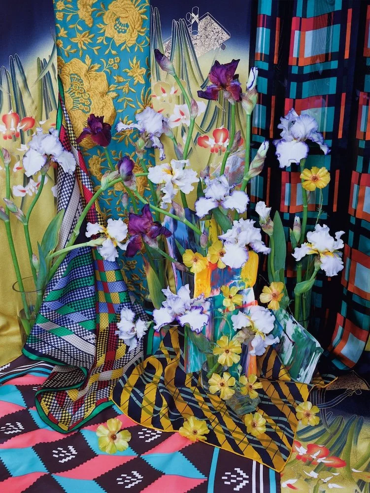Bearded Iris in Moonlight (Silk Ave Series)