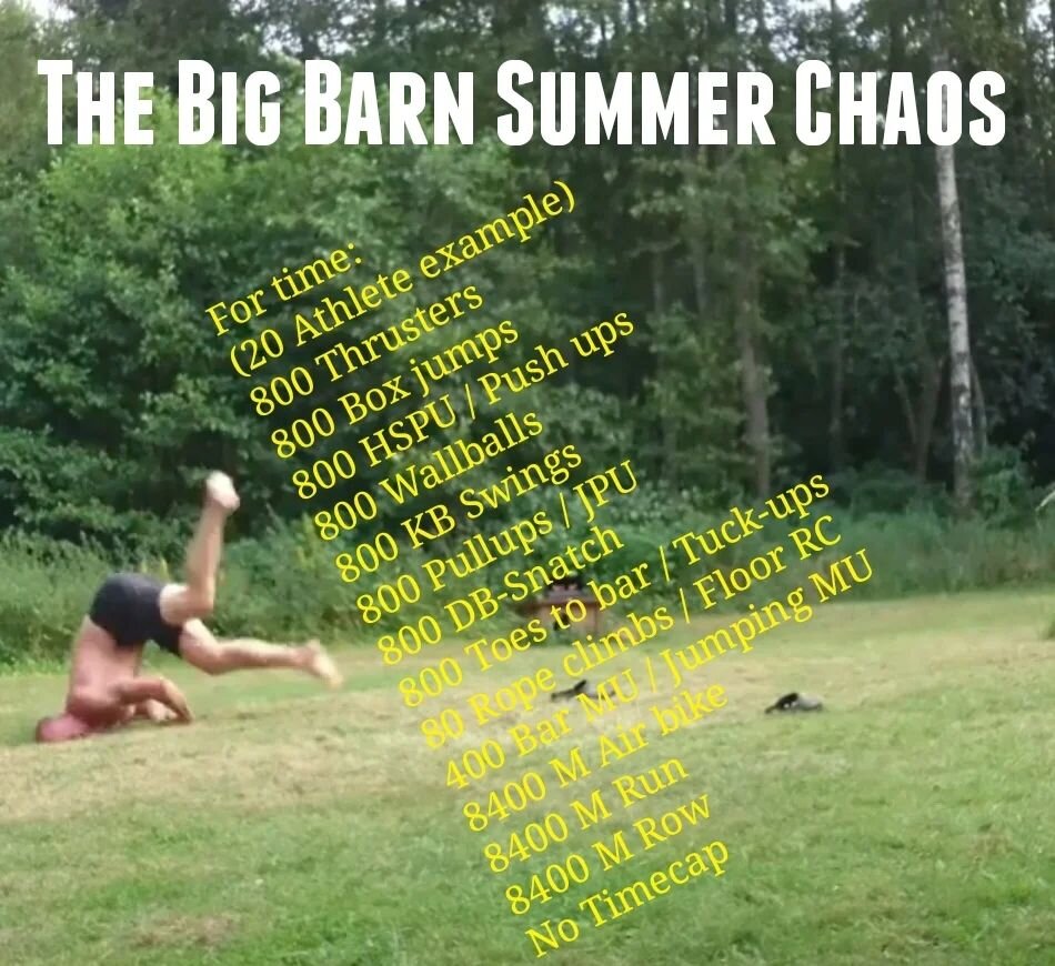 Den 2/9 kl 18.00 &auml;r det dags f&ouml;r 
The Big Barn Summer Chaos! 

Tillsammans ska vi samla reps och man delar som man vill. Det finns plats f&ouml;r m&aring;nga deltagare och de totala antalet reps kommer sedan att justeras till antal deltagar