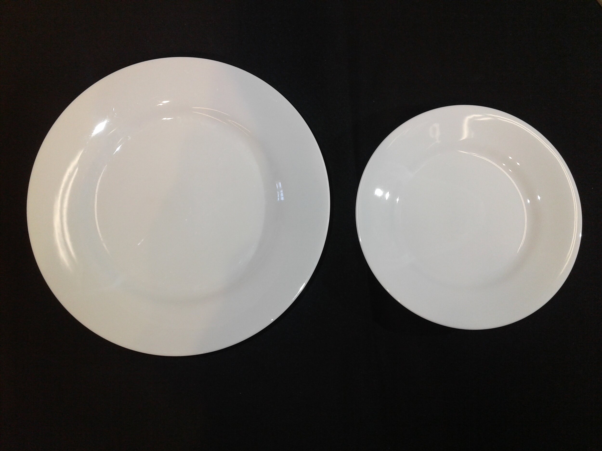 Royal White Collection Plates, $1.10 each / day