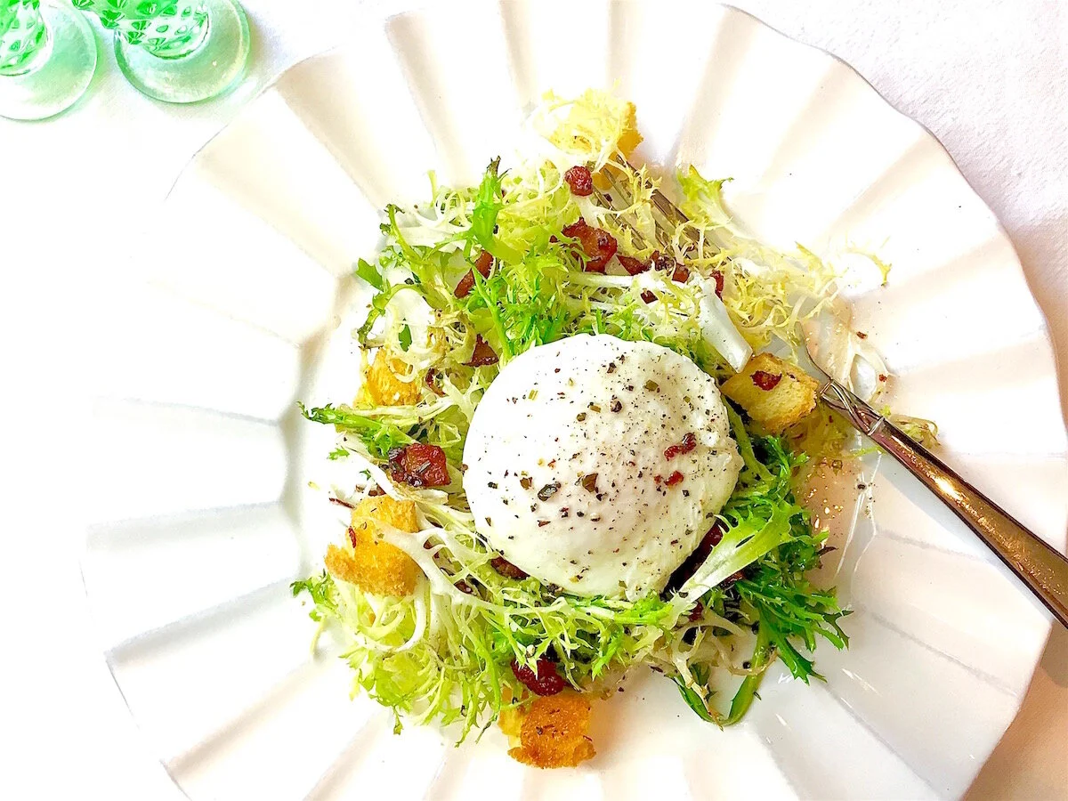 Bastille Day Menu: Frisée aux Lardons &amp; Honey Fleur de Lys!