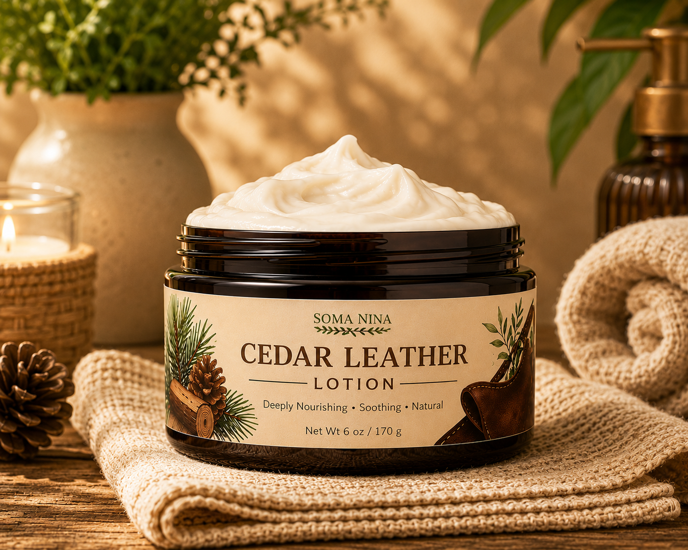 Cedar Leather Lotion