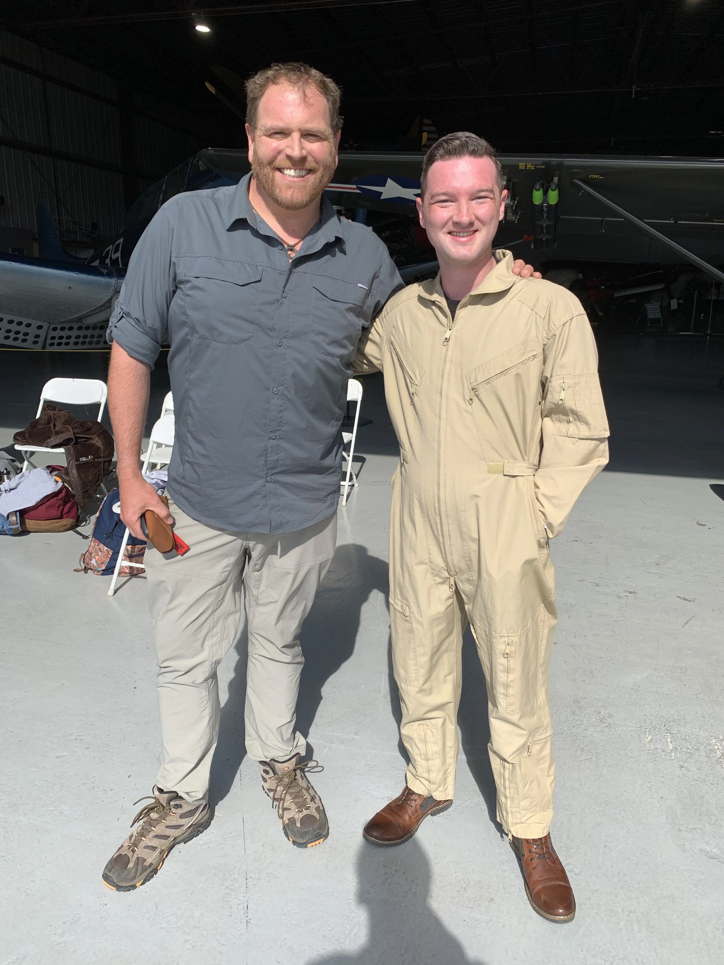 On set with Josh Gates of Expedition Unknown 