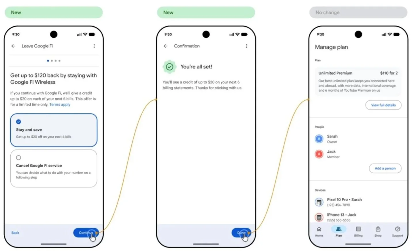 Google Fi & Alleviating Churn: Retention in Exit Flow (Copy)
