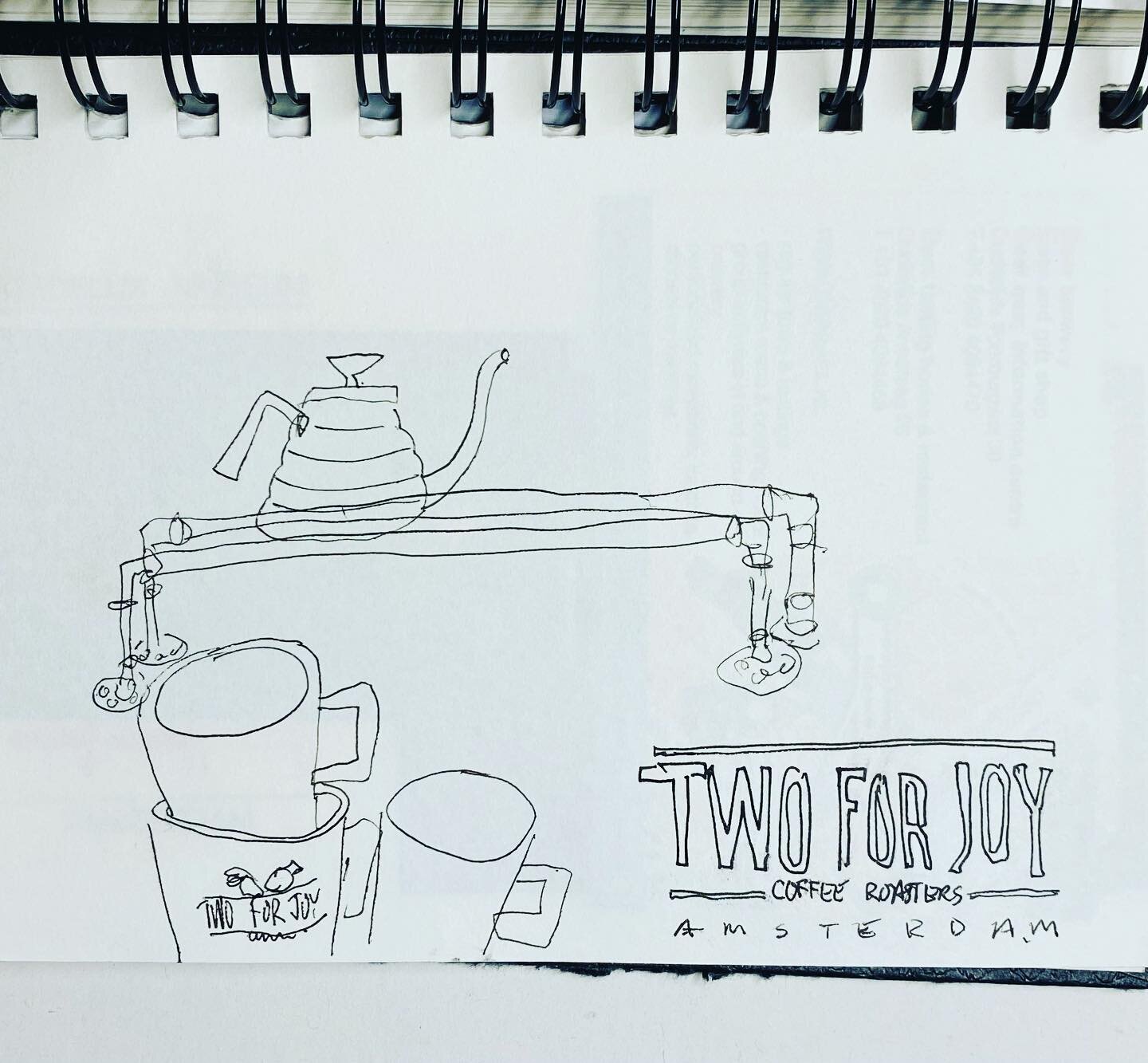 Sketchy Wednesday&rsquo;s 
.
One of our favorite spots from #amsterdam is @twoforjoycoffee 
A great roaster/cafe with amazing coffee and a wonderful design aesthetic!
.
KBL
.

#coffee #espresso #localcoffee
#coffeeroaster #singleorigincoffee #litchfi