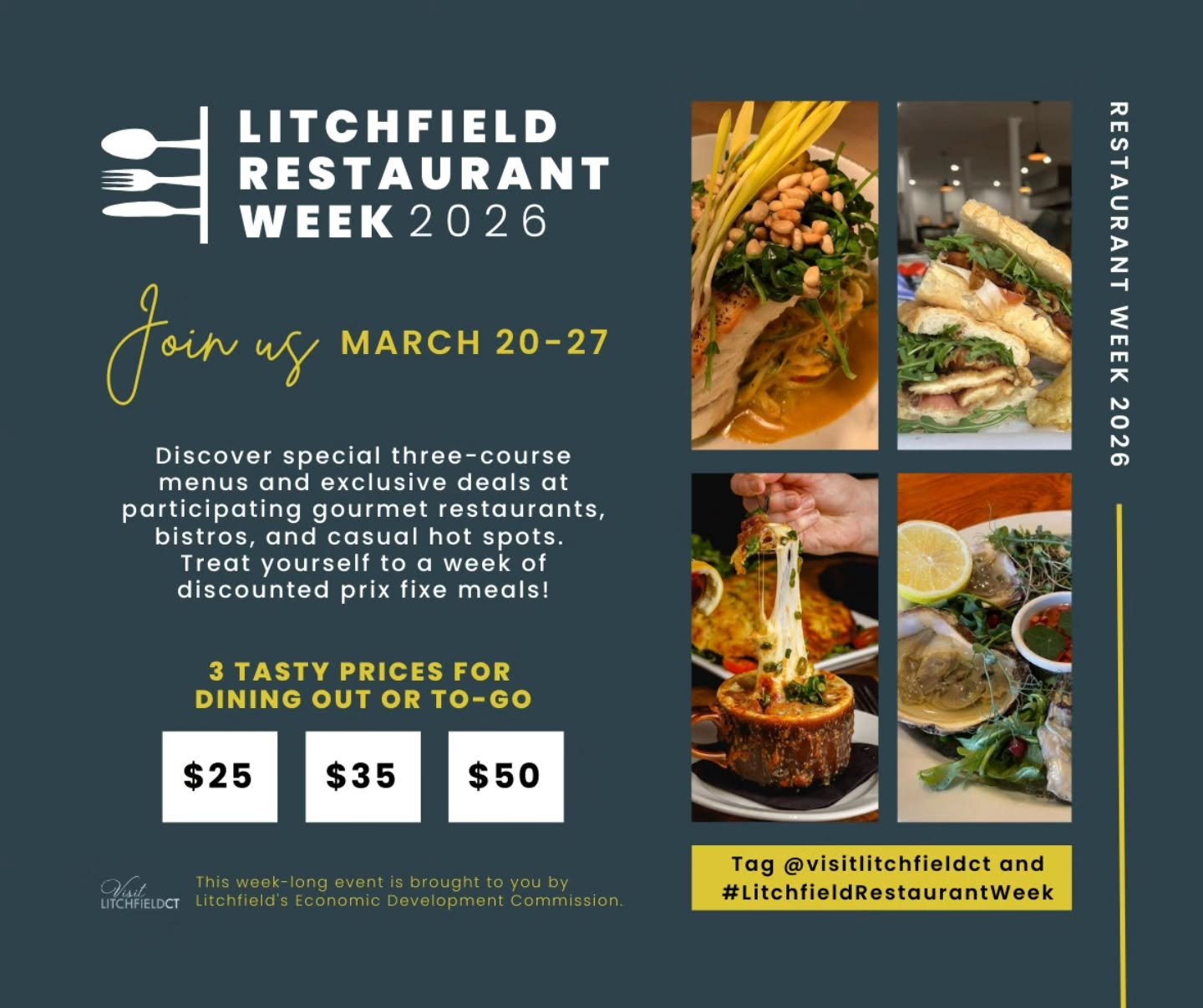 Krafted Brew Lab is very excited to be a part of the 2026 Litchfield Restaurant Week! Beginning tomorrow, March 20th and running until the 27th, KBL will offer a 12oz bag of our Bantam Blend (house blend) beans, a coffee/beverage, and a delicious hou