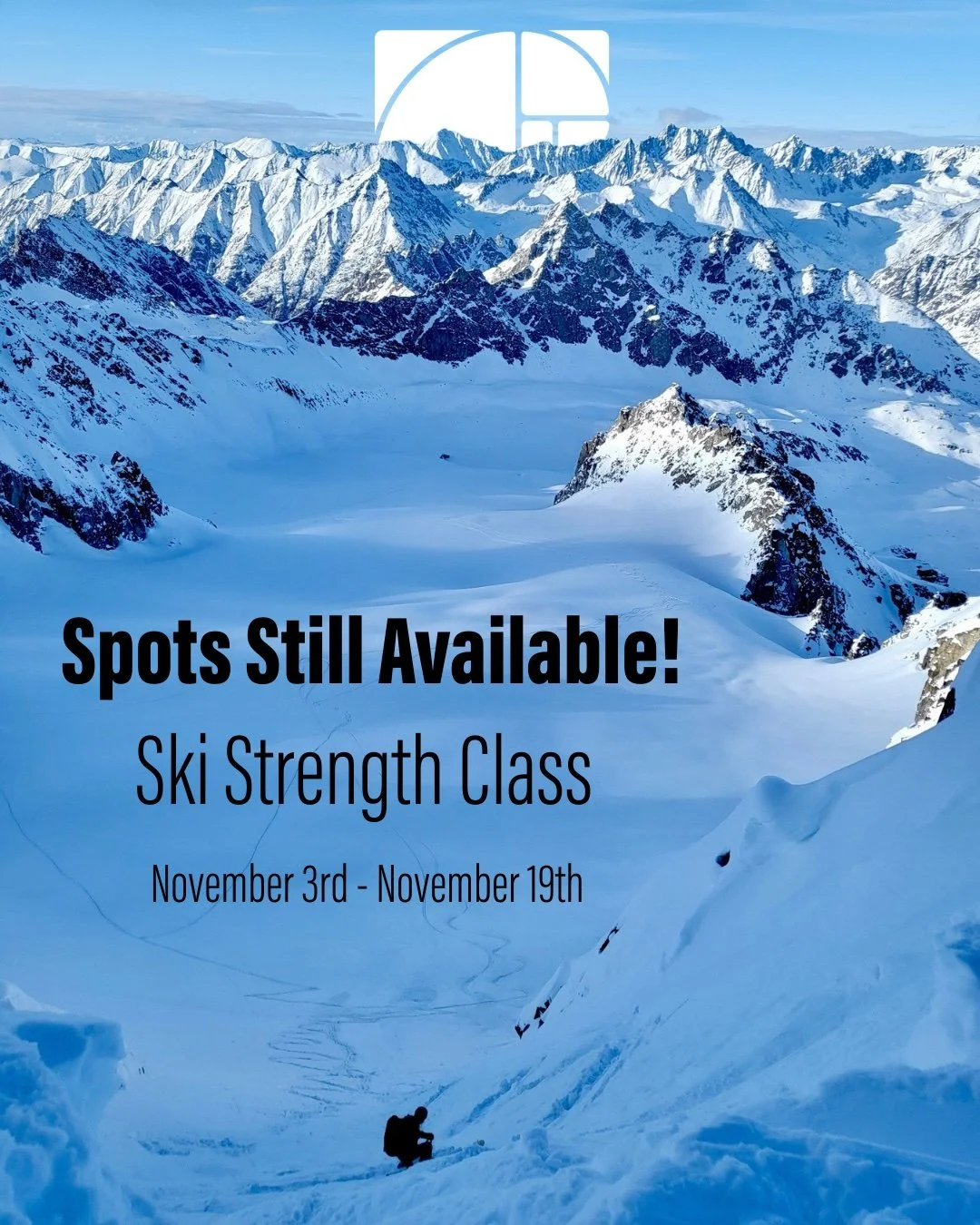 Ski Strength is back and we still have a couple of spots available! 
Get ready for the slopes this season with Kevin Glynn, PT, DPT. You'll be guided through strength and conditioning exercises designed to boost your skiing performance and reduce you
