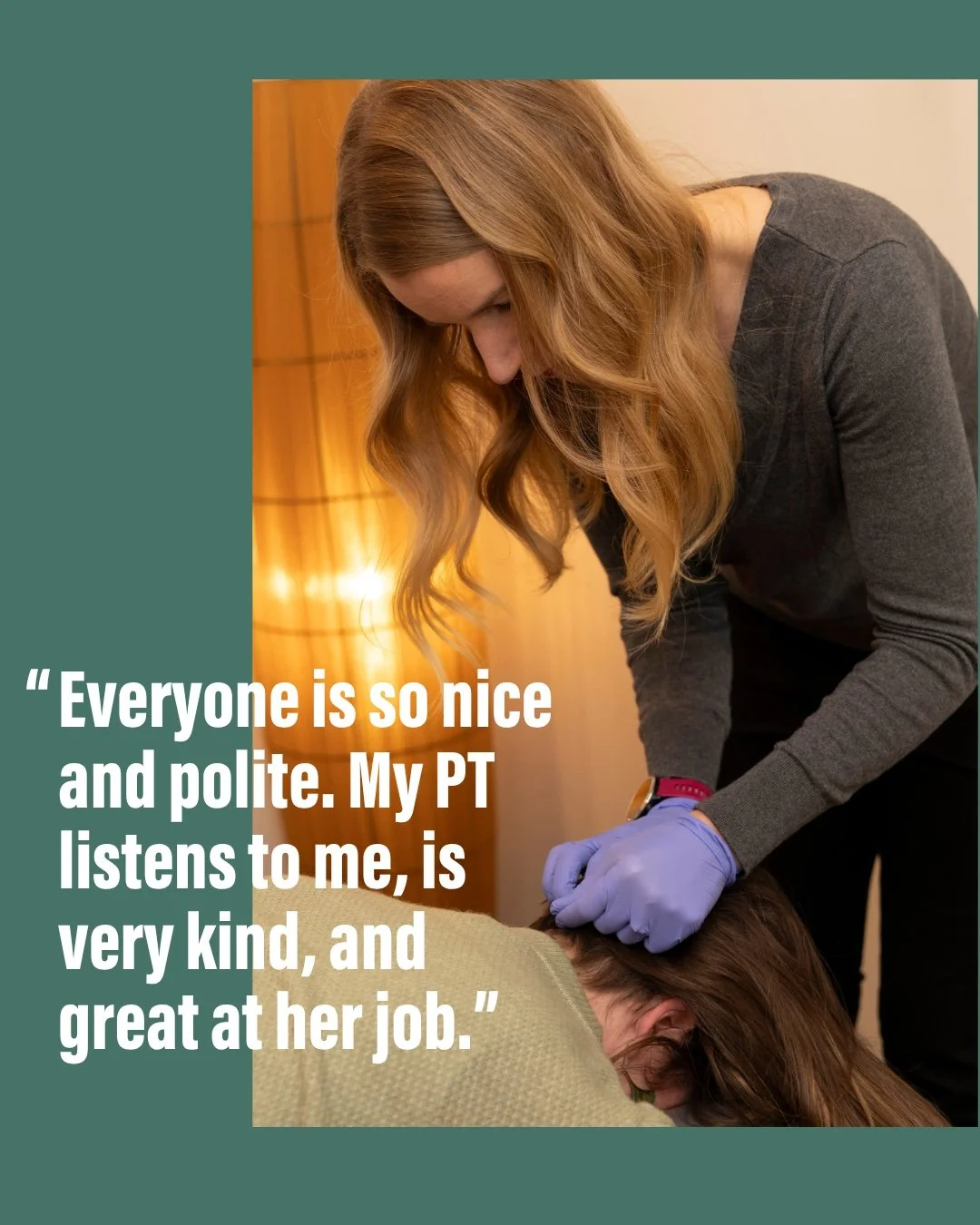 Our goal at Progressive Physical Therapy is to create a personalized treatment plan that supports you in your recovery by providing excellence in care while respecting your time. We look forward to meeting you on your wellness journey.