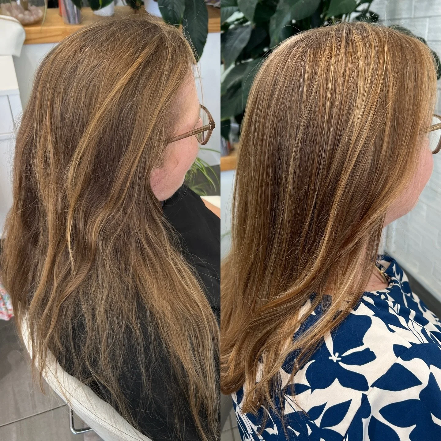 Soft, subtle, golden foilage 🧡🤩
-
@dnaorganics #dnaorganics 
#blossomorganichair #foils #goldenhair #foilage