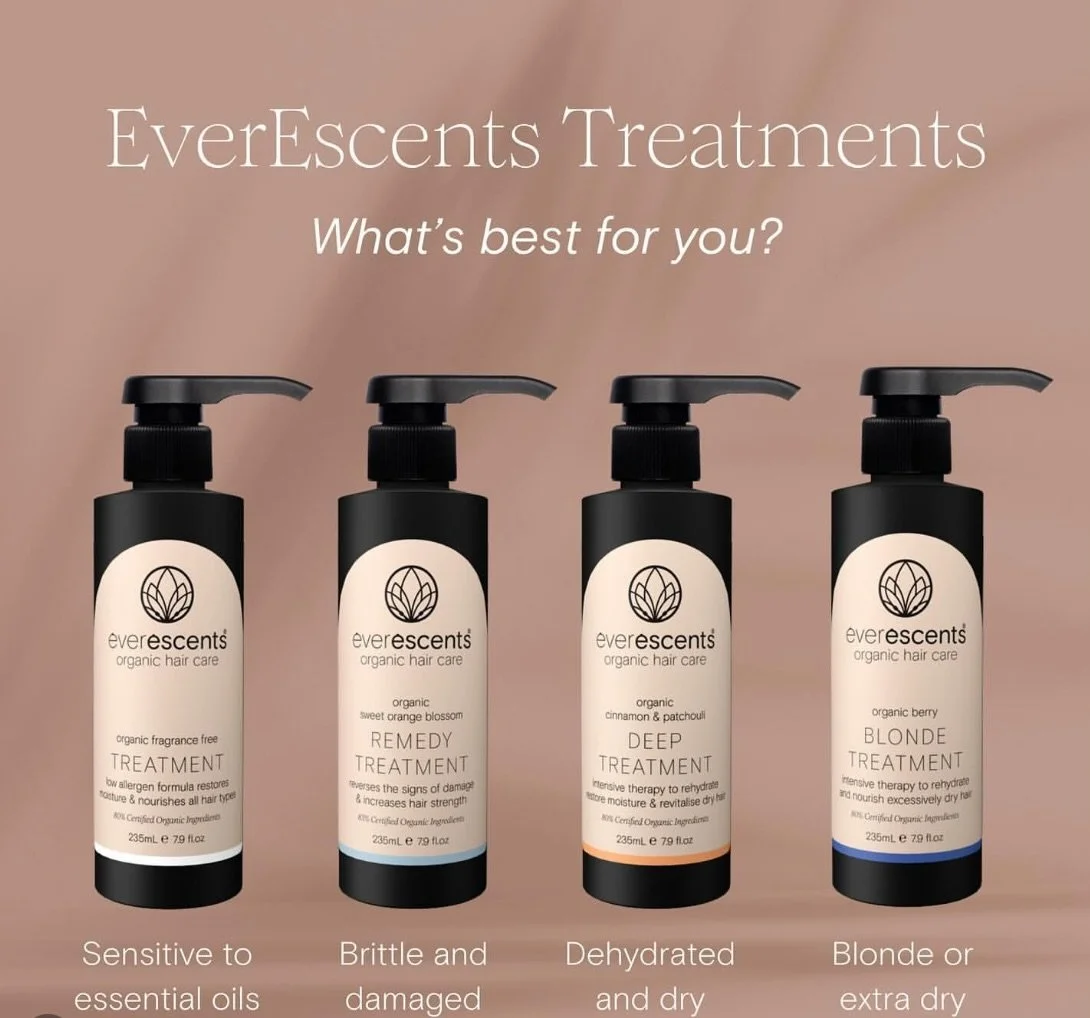Everescents have four beautiful Treatments in their range.
They are designed to be used once every few washes for an extra intense and instant hit of nourishment, but they can also be used in replacement of conditioners for those with extremely dry, 