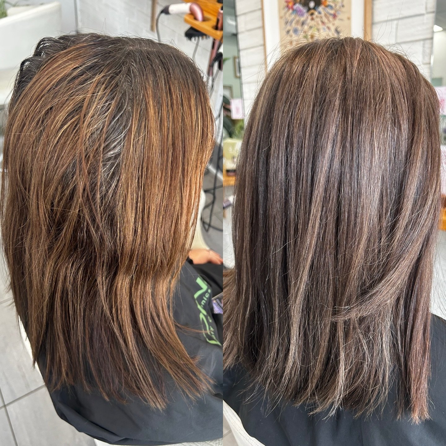 From brassy to blended 😍💜
-
@dnaorganics #dnaorganics 
-
#blossomorganichair #everescents #brassytoashy #organichaircolour