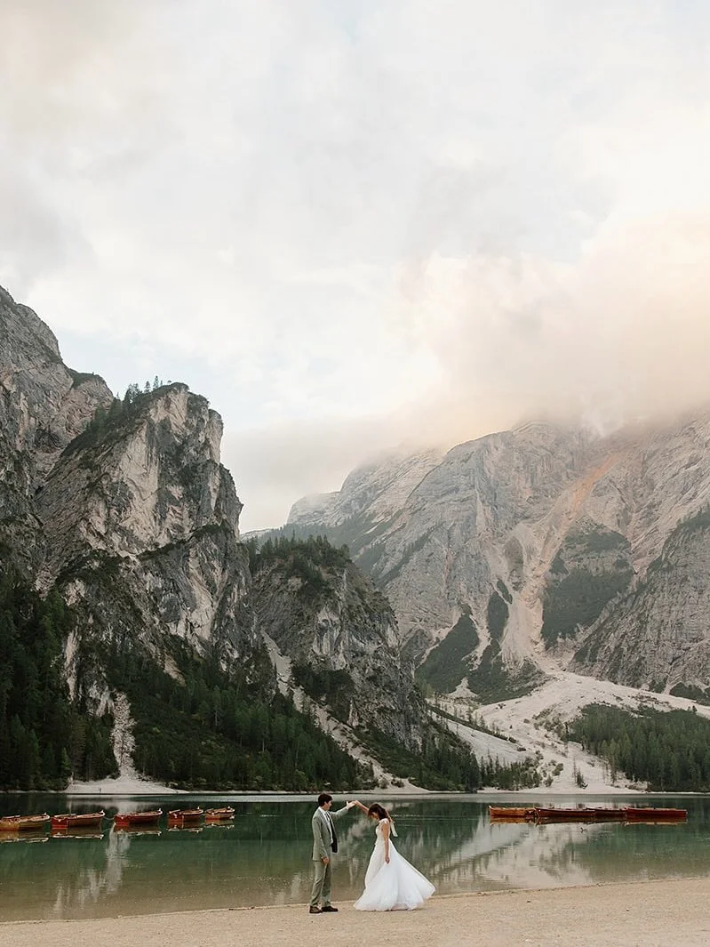 9.16.2025 💍🏔️✨

Got to marry my favorite person on our 13th anniversary (aka the best day ever)!

For our first look, @nicofaraj and I woke up before sunrise and headed out to the very picturesque Lago di Braies. I was really nervous but once he tu