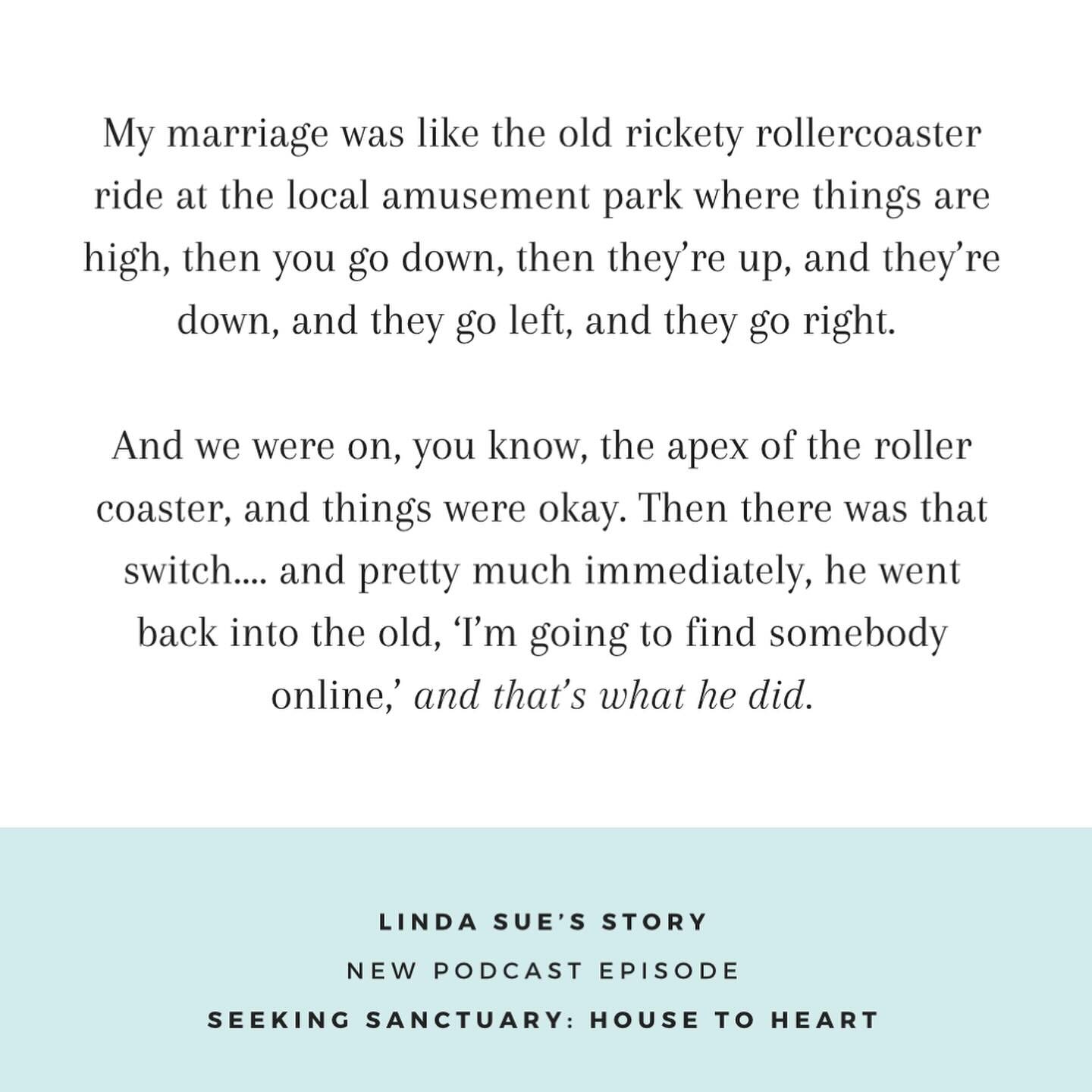 New episode just dropped over on Seeking Sanctuary: House to Heart! Tune in to hear how God has redeemed Linda Sue&rsquo;s story. 

Listen at houseoffaithandfreedom.org or wherever you get your podcasts. Link in bio ✨

#domesticviolenceawareness #dom