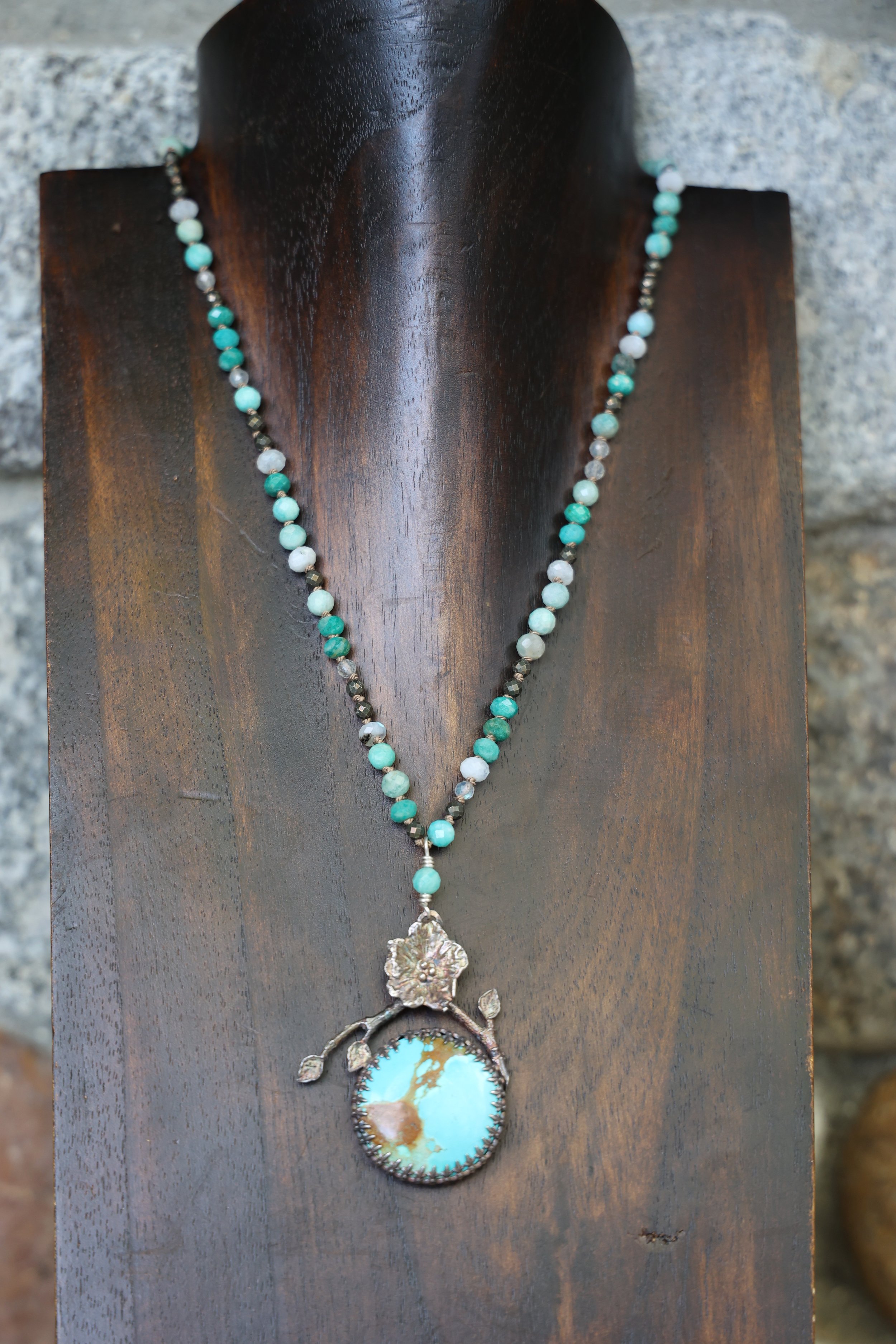 ✧Turquoise Twig Lavender Necklace ✧