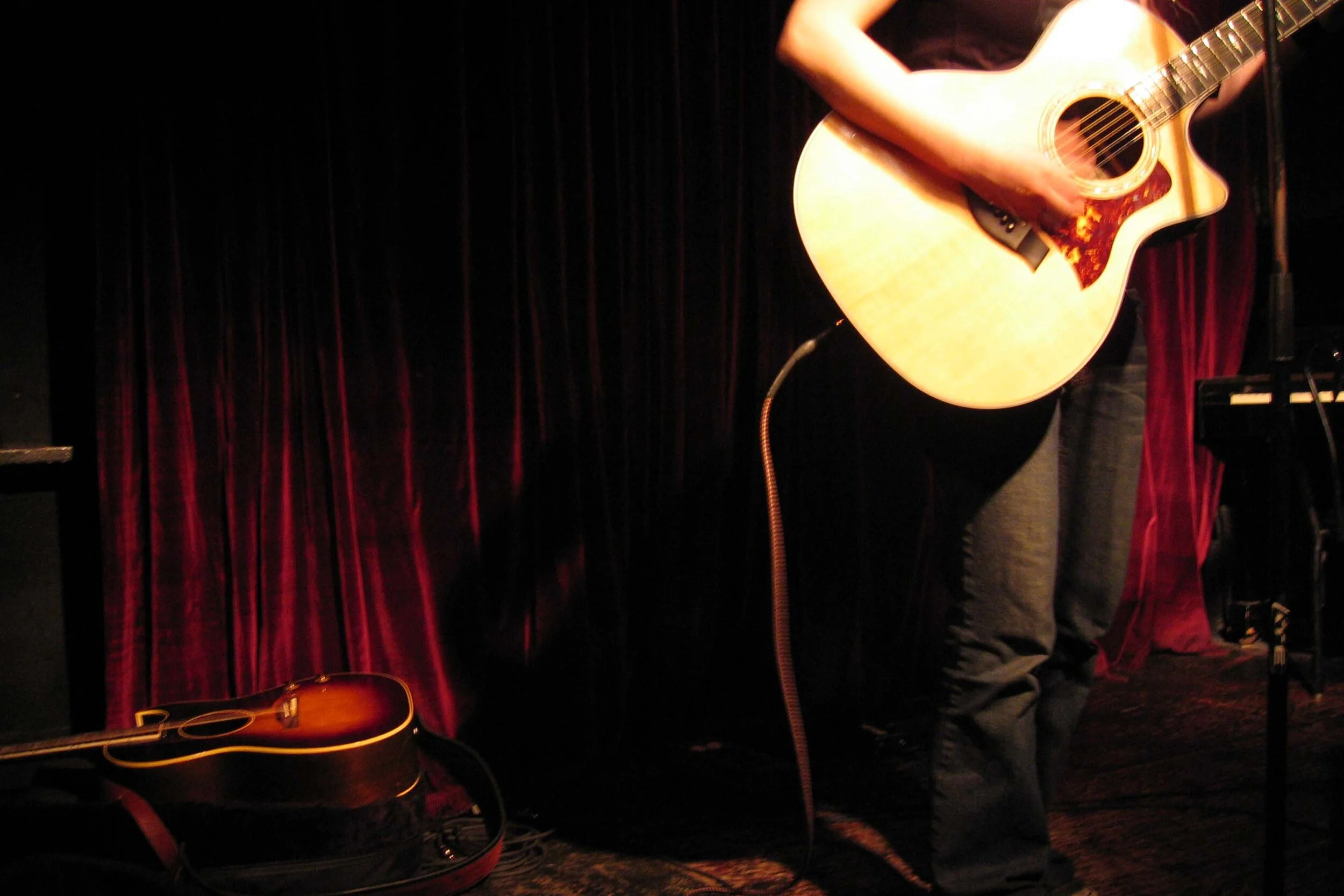 Evidence that at one time, I really did perform live.  Here I am at Sidewalk Cafe in the East Village of NYC.