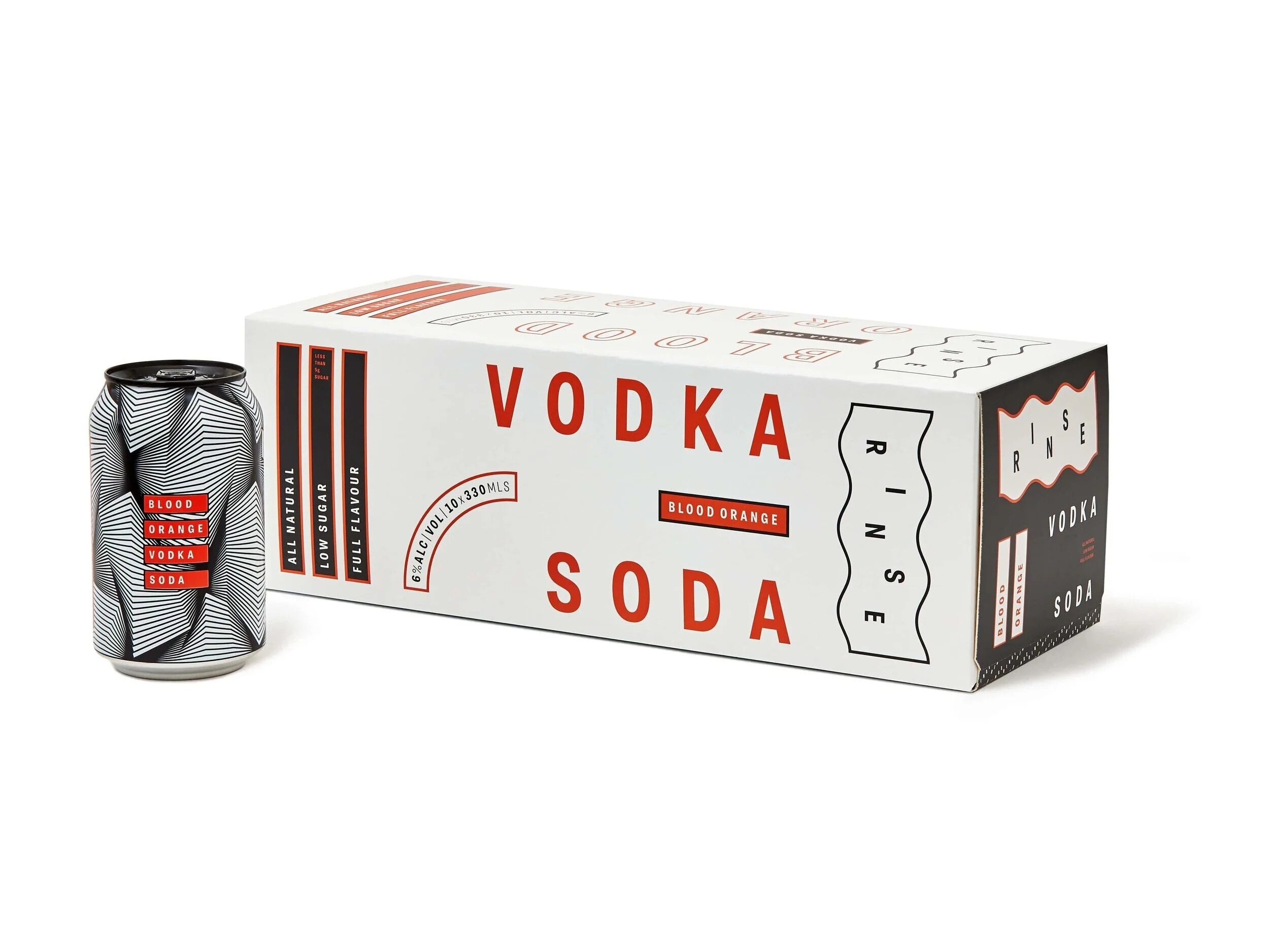 Blood Orange Vodka Soda — RINSE Vodka Soda