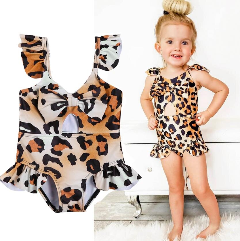 ladies leopard print swimsuit