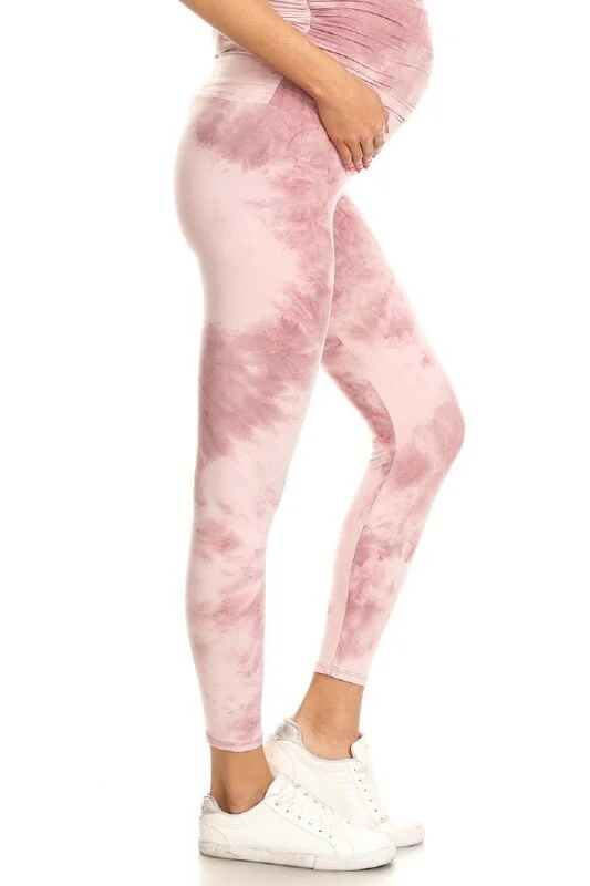 Tie Dye Maternity Legging - Pink — Mya 