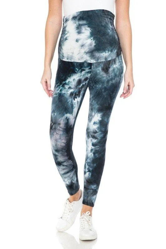 Tie Dye Maternity Legging - Navy — Mya 