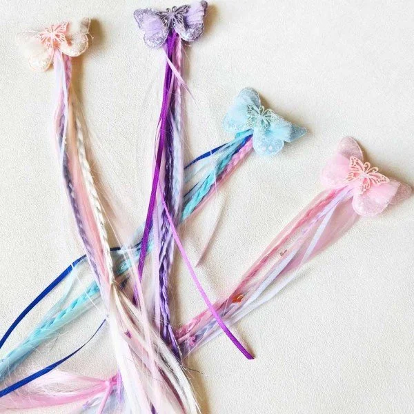 Butterfly Ribbon Hair Clips