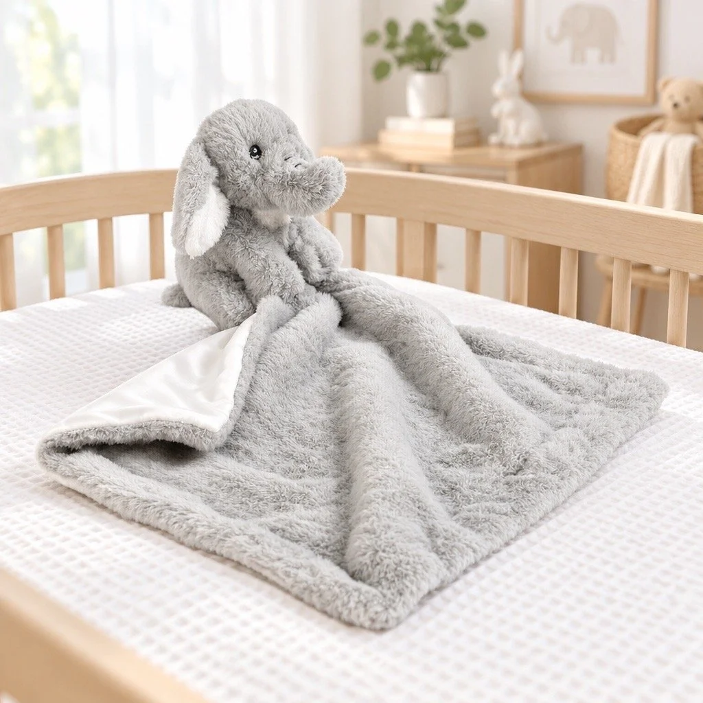 Plush Lovey Security Blanket - Elephant