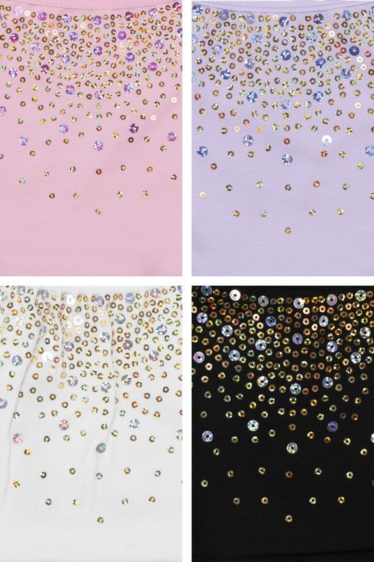 Sequin Tank Top- Pink