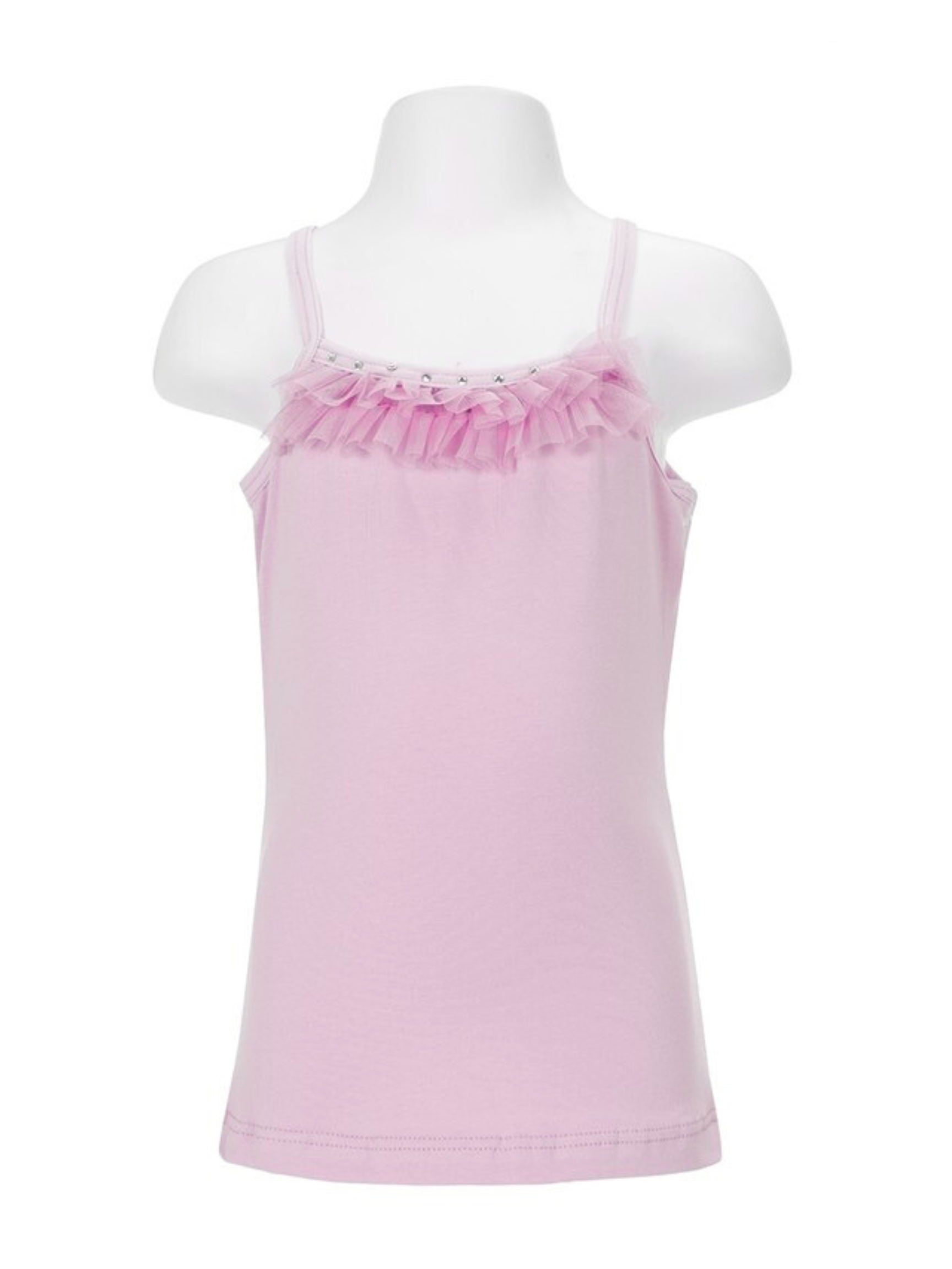 Pink Tank Top with Faux Crystals