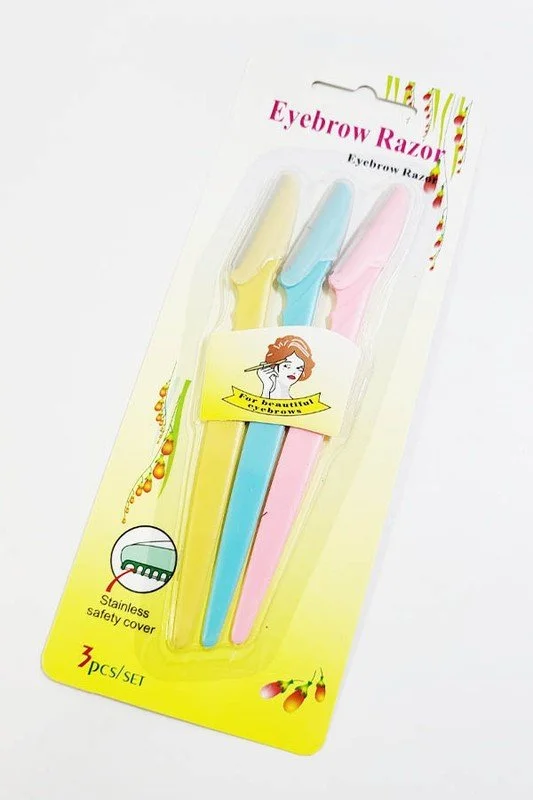 3 Pcs Eyebrow Razor Set