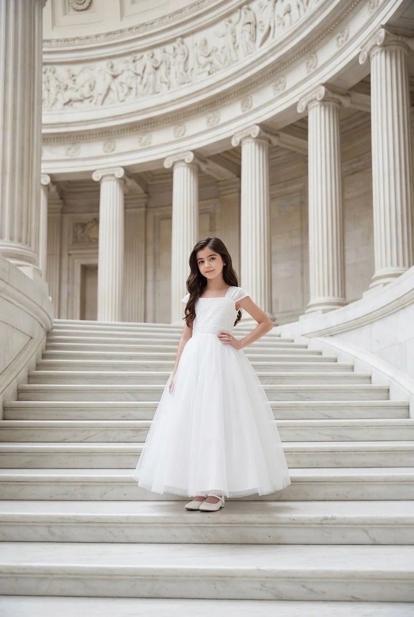 Pleated Cap Sleeve Long Dress